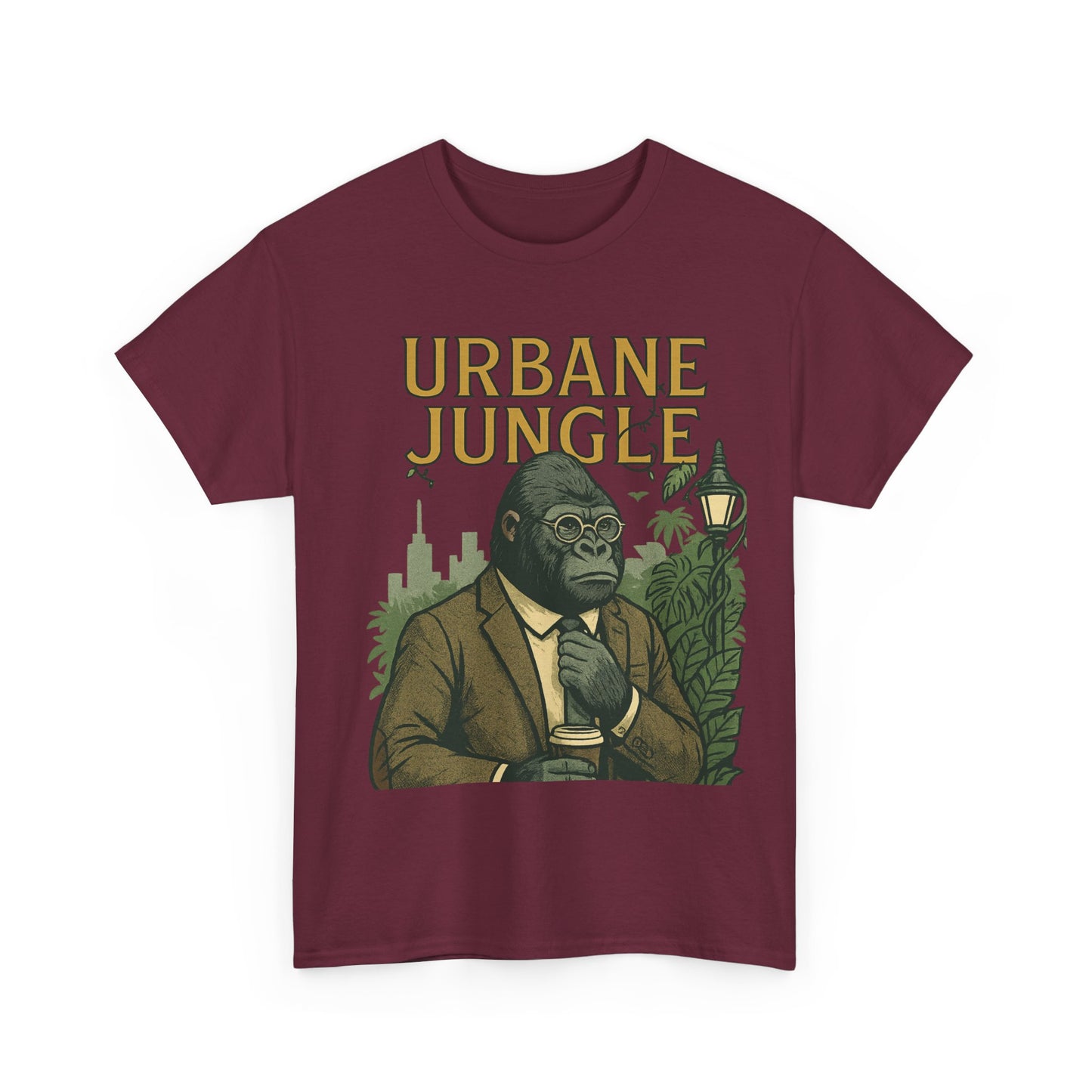 Professor Gorilla Art Tee | Urbane Jungle – Quirky City |Jungle Pun T-Shirt | Daonna Apparel