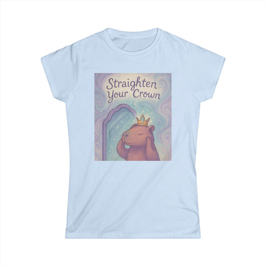 Straighten Your Crown | Women's Motivational Tee, Encouragement Shirt, Inspirational Apparel, Positive Vibes Top, Relaxed Fit
