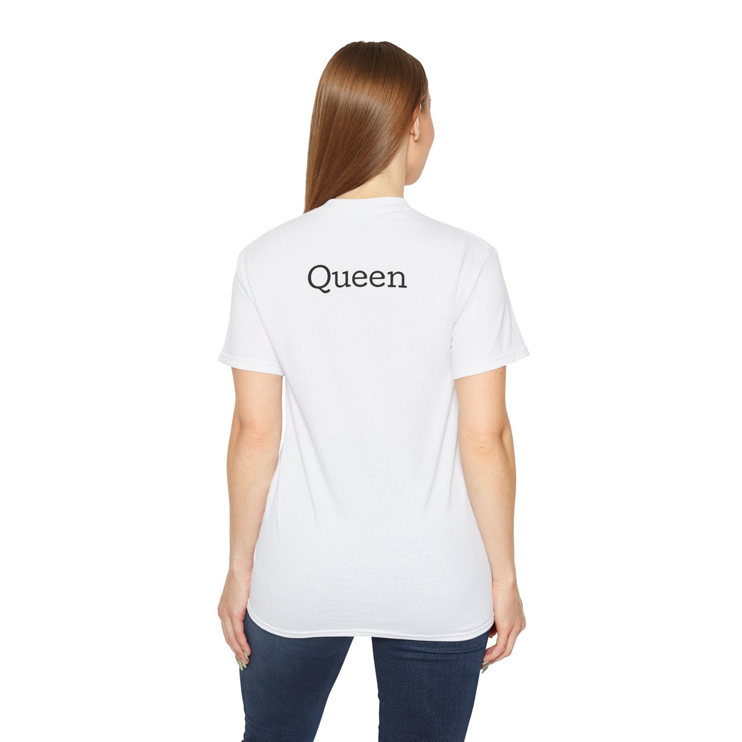 Queen Coffee Humor Tee, Unisex T-Shirt, Gift for Her, Funny Coffee Lover Shirt, Birthday Gift, Casual Everyday Wear