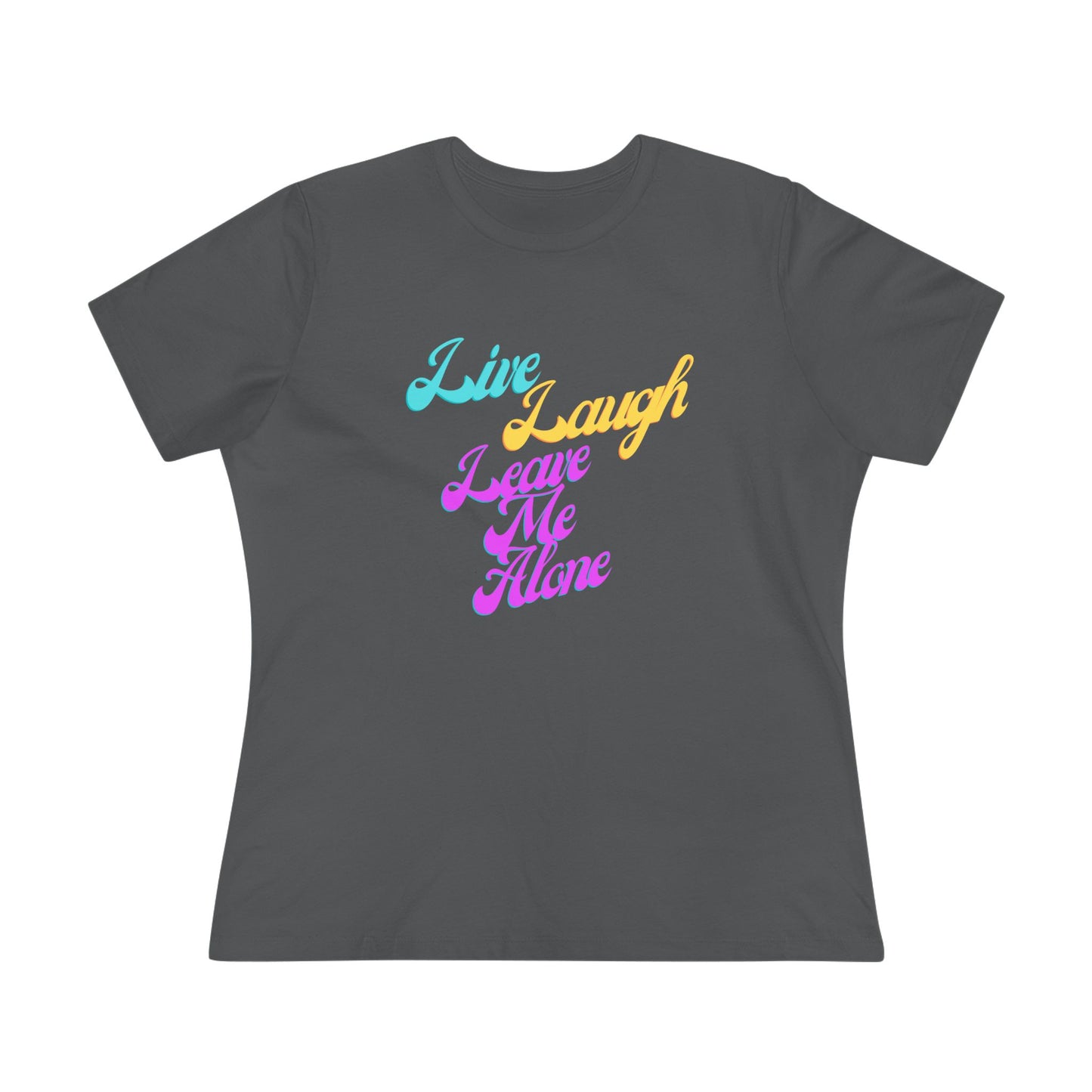 Live Laugh Leave Me Alone T-Shirt | Funny Sarcastic Retro Tee | Anti-Motivational Shirt | Pastel Aesthetic Graphic Tee | Introvert Gift