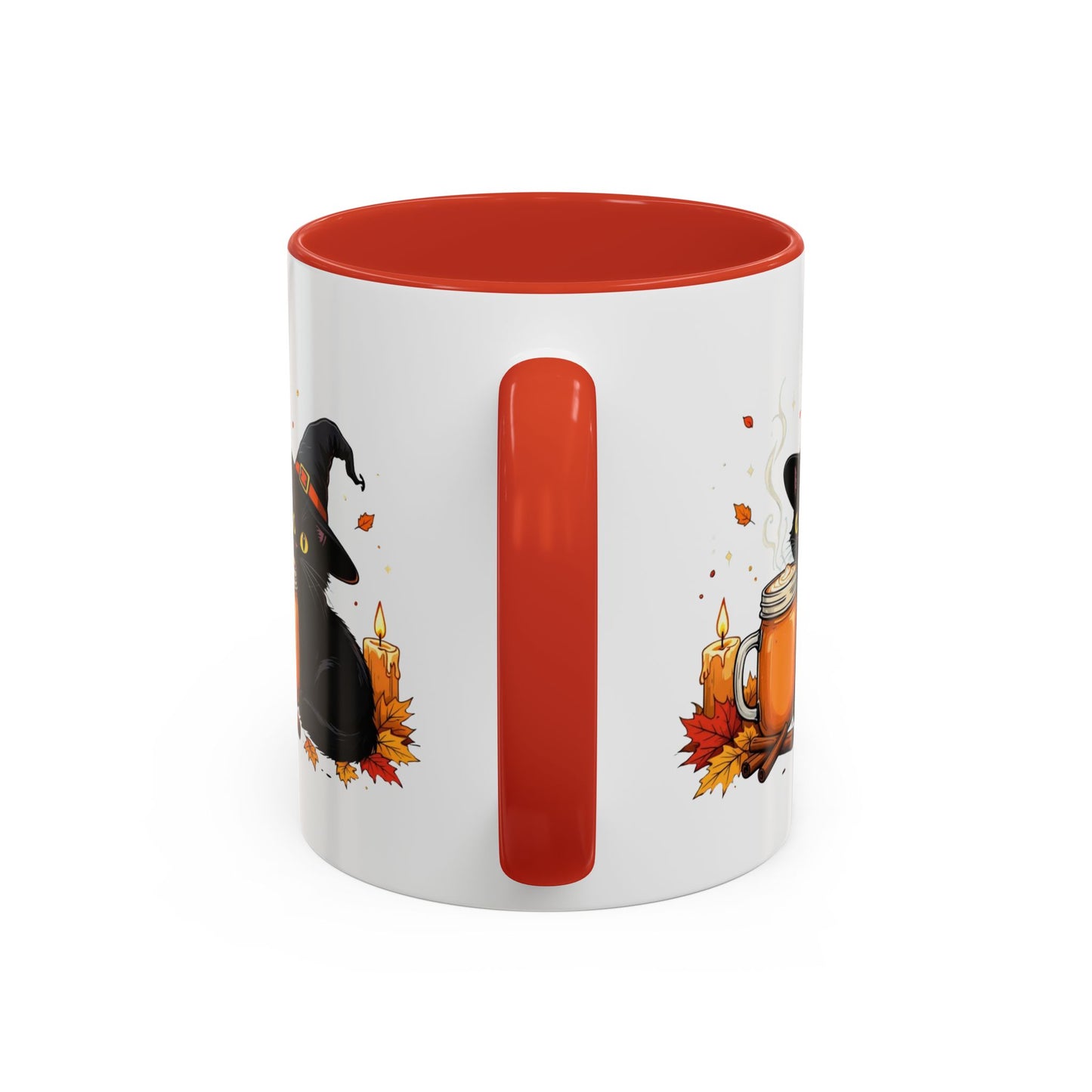 Halloween Cat Coffee Mug, Spooky Hot Drink Cup, Witch Themed Coffee Mug, Autumn Decor Gift, Cat Lover Mug
