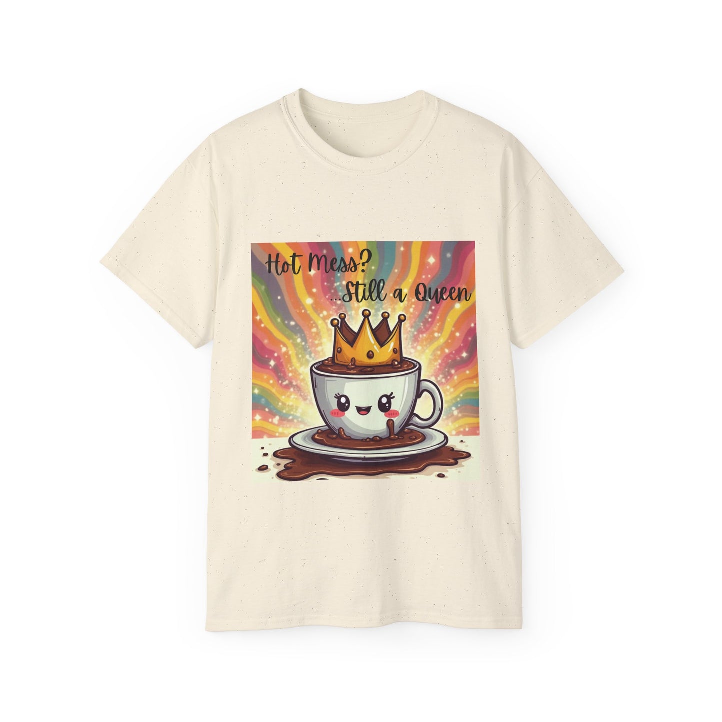 Queen Coffee Humor Tee, Unisex T-Shirt, Gift for Her, Funny Coffee Lover Shirt, Birthday Gift, Casual Everyday Wear