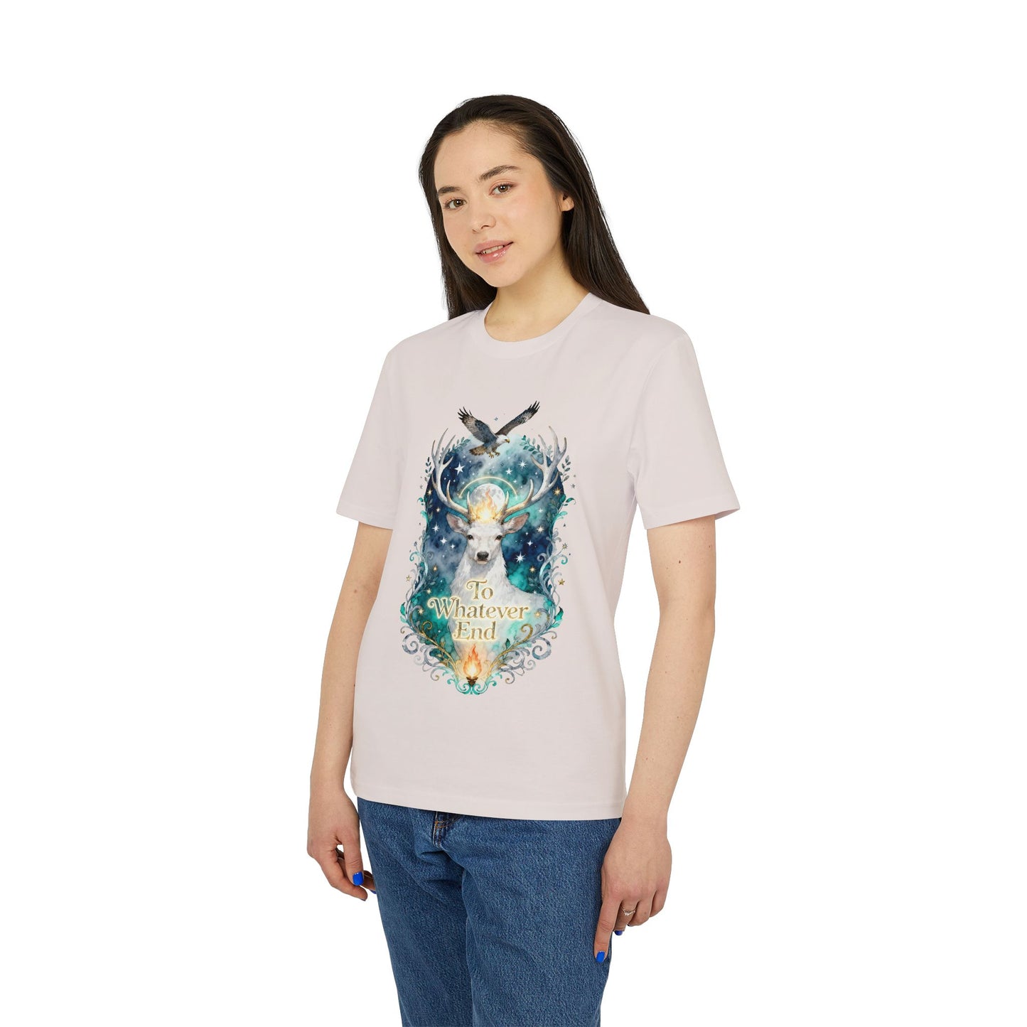 Mystical Stag & Hawk "To Whatever End" Unisex Tee | Fantasy-Inspired Shirt for Book Lovers - TOG fans