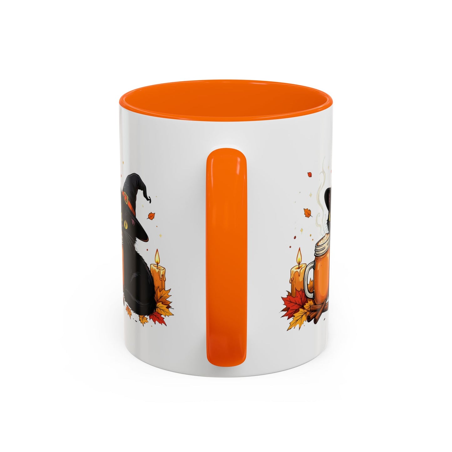 Halloween Cat Coffee Mug, Spooky Hot Drink Cup, Witch Themed Coffee Mug, Autumn Decor Gift, Cat Lover Mug