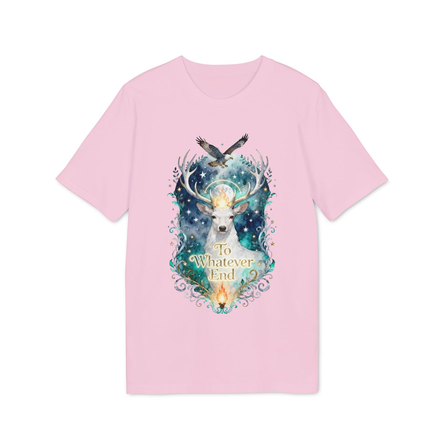 Mystical Stag & Hawk "To Whatever End" Unisex Tee | Fantasy-Inspired Shirt for Book Lovers - TOG fans
