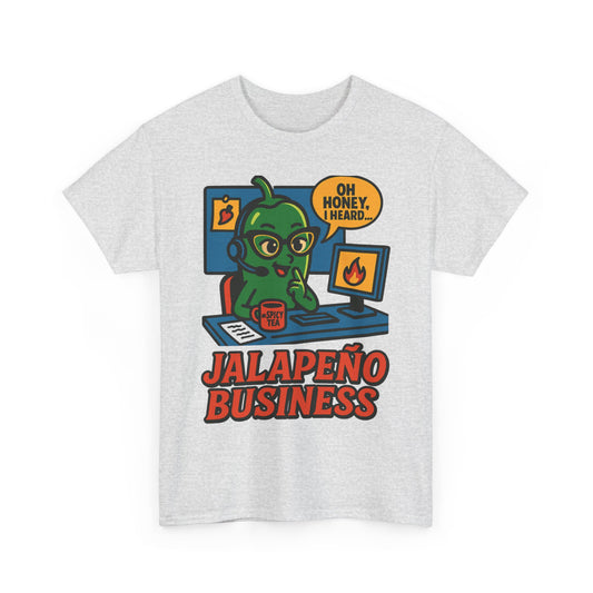 Jalapeño Business Pop Art Tee – Spicy Office Gossip Graphic T-Shirt