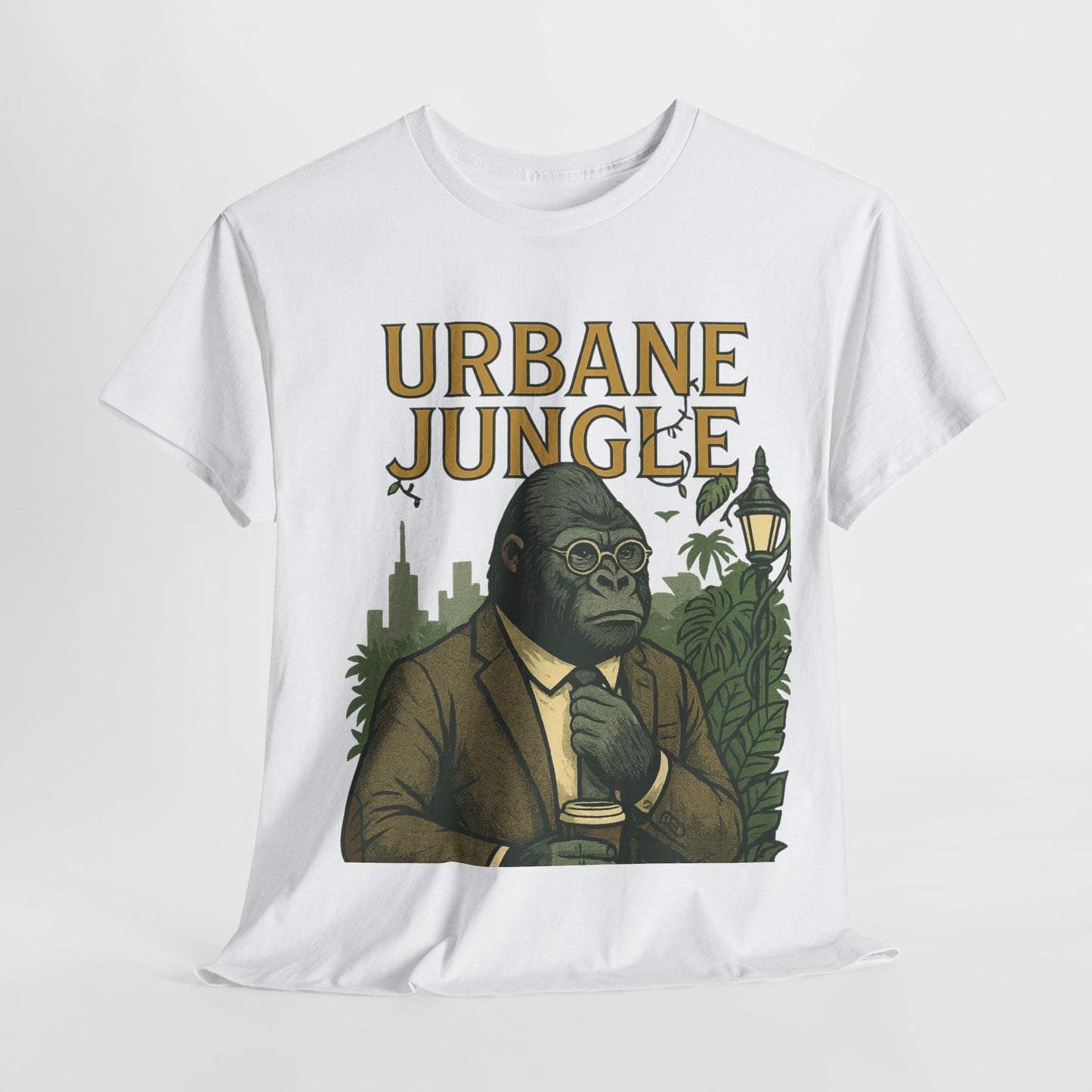 Professor Gorilla Art Tee | Urbane Jungle – Quirky City |Jungle Pun T-Shirt | Daonna Apparel