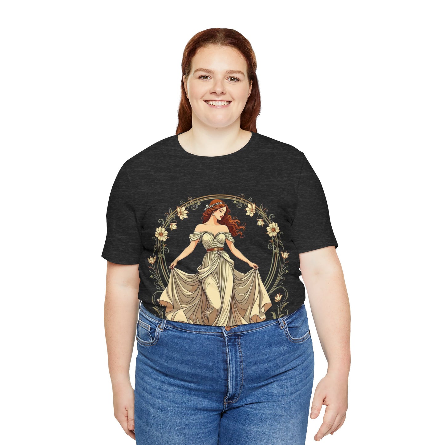 Art Deco Goddess T-Shirt – Luxe Vintage Muse – Glamorous Statement Tee