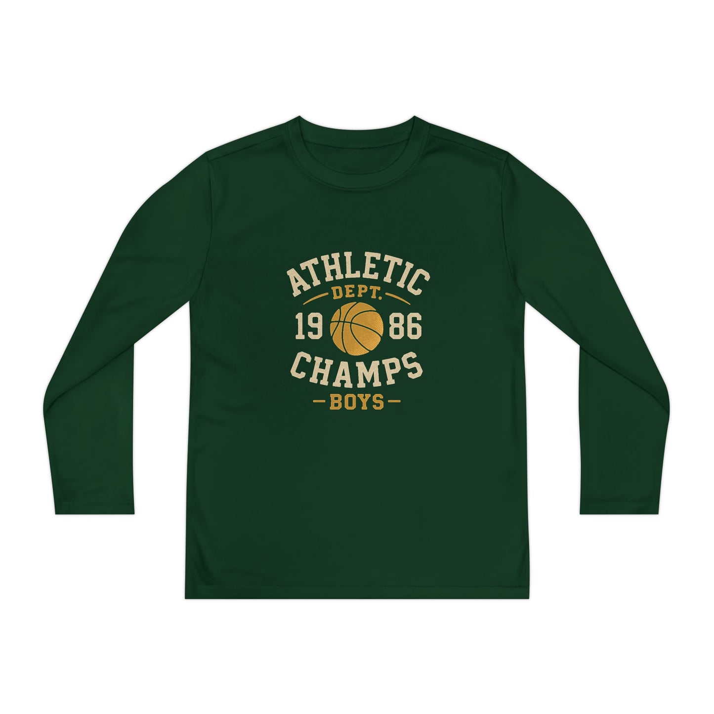 Youth Athletic Long Sleeve Tee - Perfect for Sports, School, Gifts, Birthdays, Team Outfits, Basketball Fans, Boys Activewear