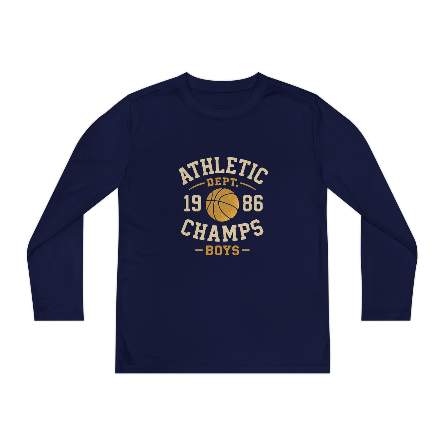 Youth Athletic Long Sleeve Tee - Perfect for Sports, School, Gifts, Birthdays, Team Outfits, Basketball Fans, Boys Activewear