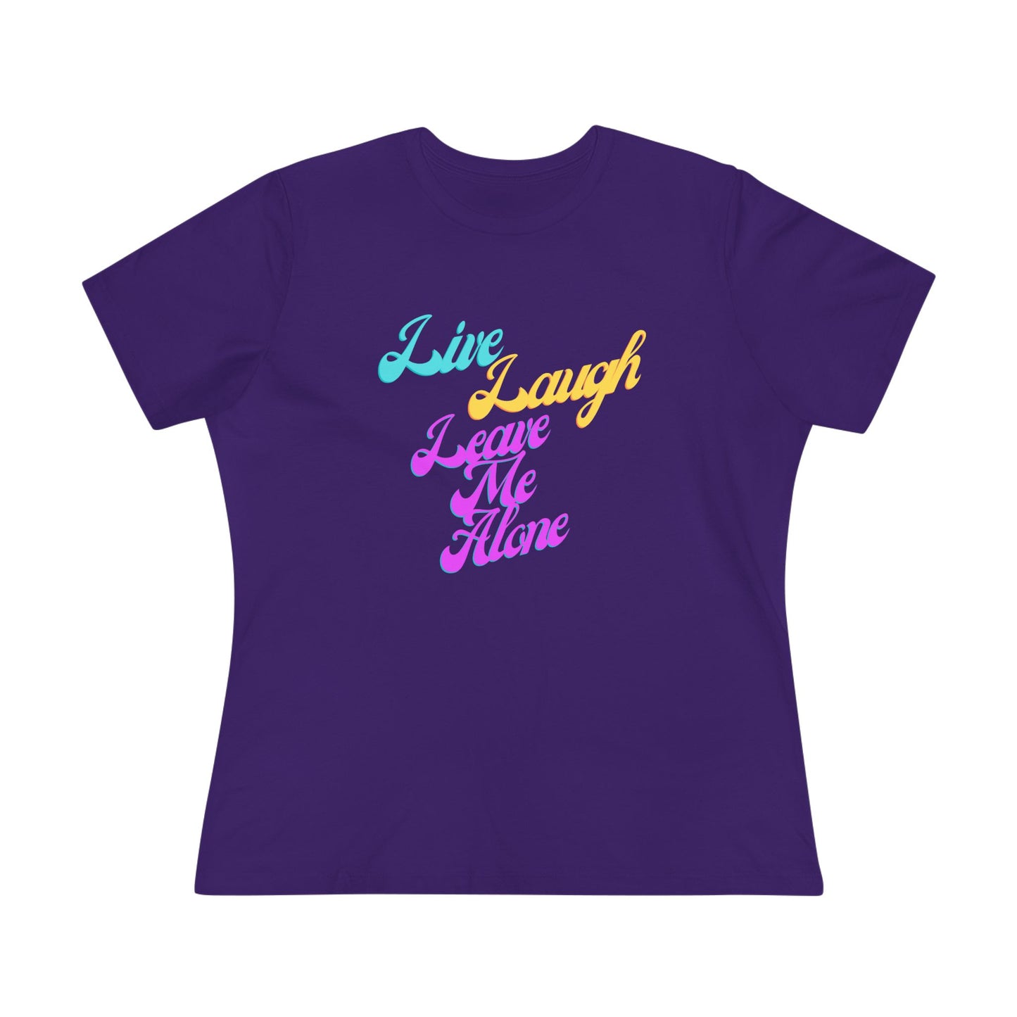 Live Laugh Leave Me Alone T-Shirt | Funny Sarcastic Retro Tee | Anti-Motivational Shirt | Pastel Aesthetic Graphic Tee | Introvert Gift