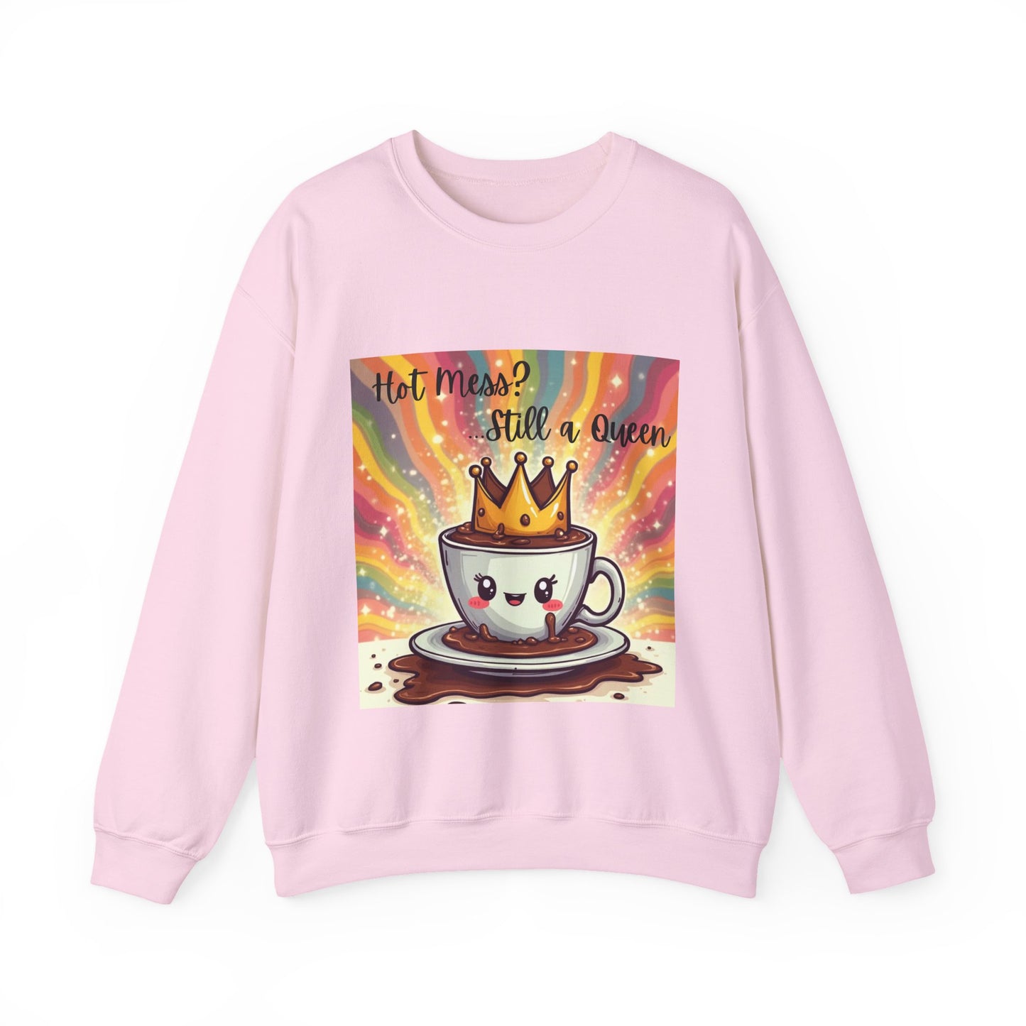 Cute Coffee Queen Sweatshirt, Funny Graphic Crewneck, Gift for Coffee Lovers, Inside Jokes, Casual Style