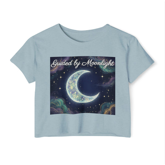 Mystical Moon Phase Shirt, Festival Crop Top, Lunar Crescent Tee, Moon Lover Gift, Intuition Guided Top, Cosmic T-Shirt