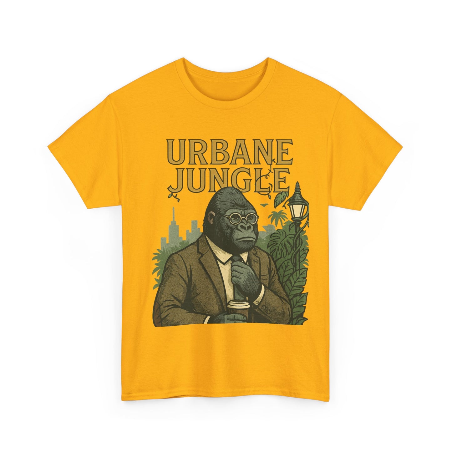 Professor Gorilla Art Tee | Urbane Jungle – Quirky City |Jungle Pun T-Shirt | Daonna Apparel