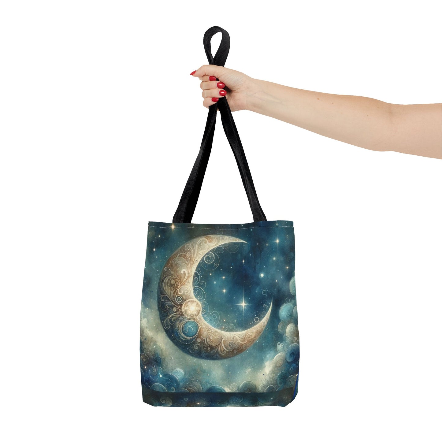 Cosmic Moon Tote Bag, Celestial Shopper Bag, Astrology Gift, Starry Night Tote, Boho Chic Bag, Eco-Friendly Carryall