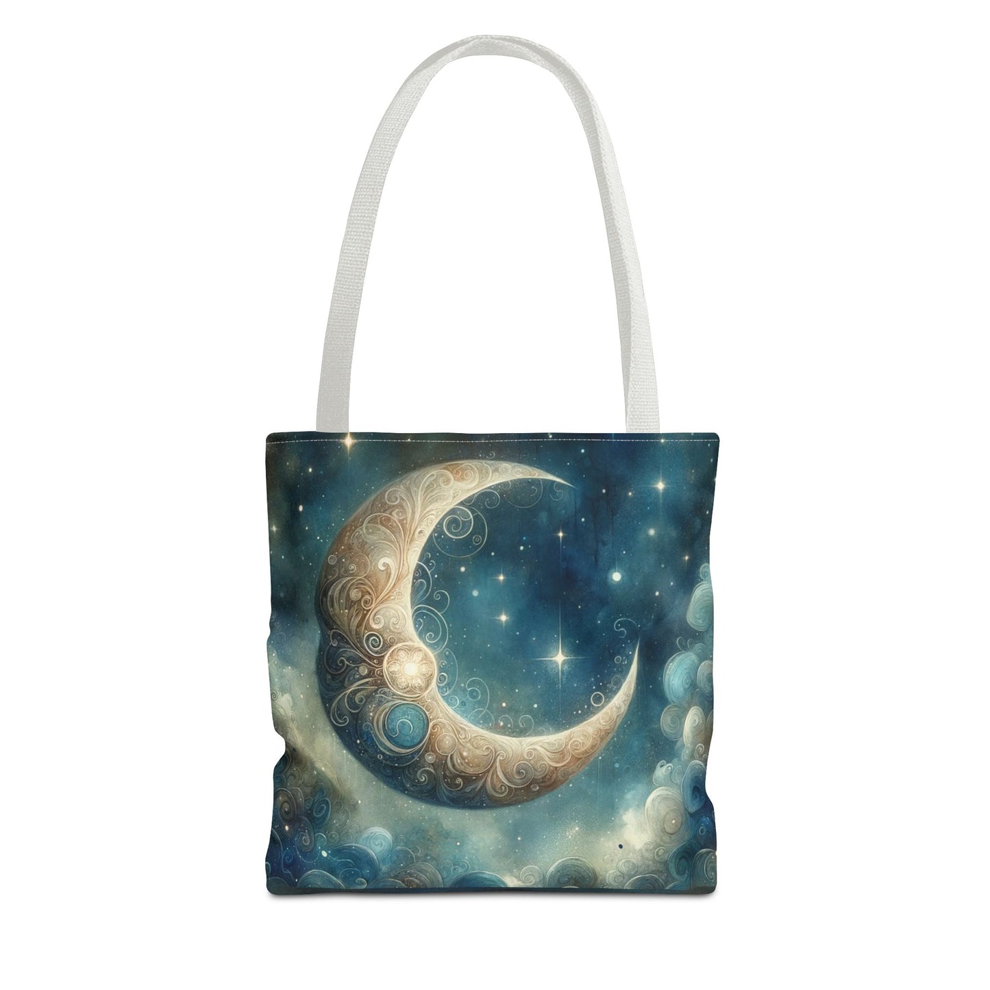 Cosmic Moon Tote Bag, Celestial Shopper Bag, Astrology Gift, Starry Night Tote, Boho Chic Bag, Eco-Friendly Carryall