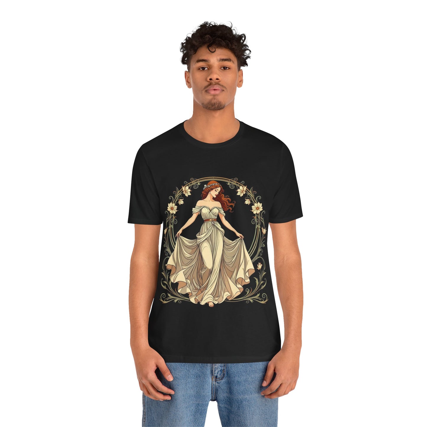 Art Deco Goddess T-Shirt – Luxe Vintage Muse – Glamorous Statement Tee