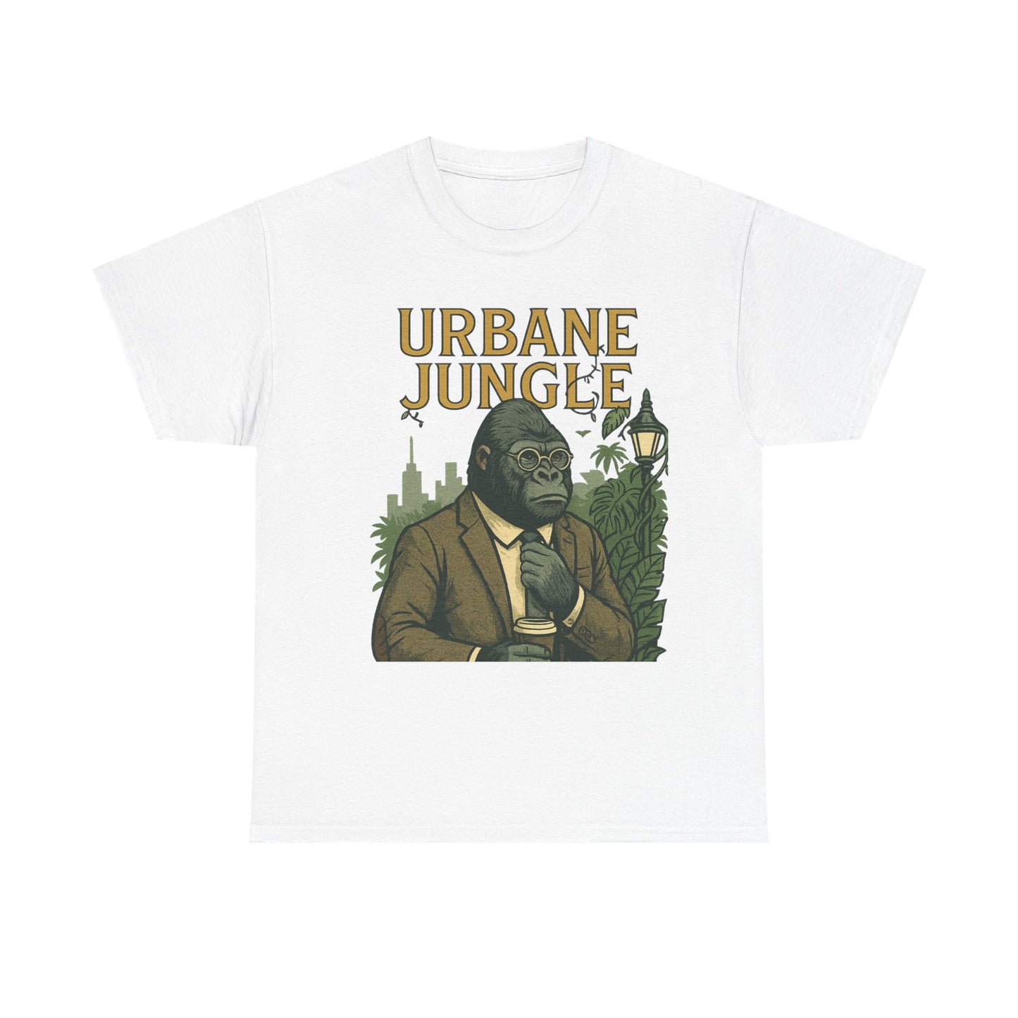 Professor Gorilla Art Tee | Urbane Jungle – Quirky City |Jungle Pun T-Shirt | Daonna Apparel