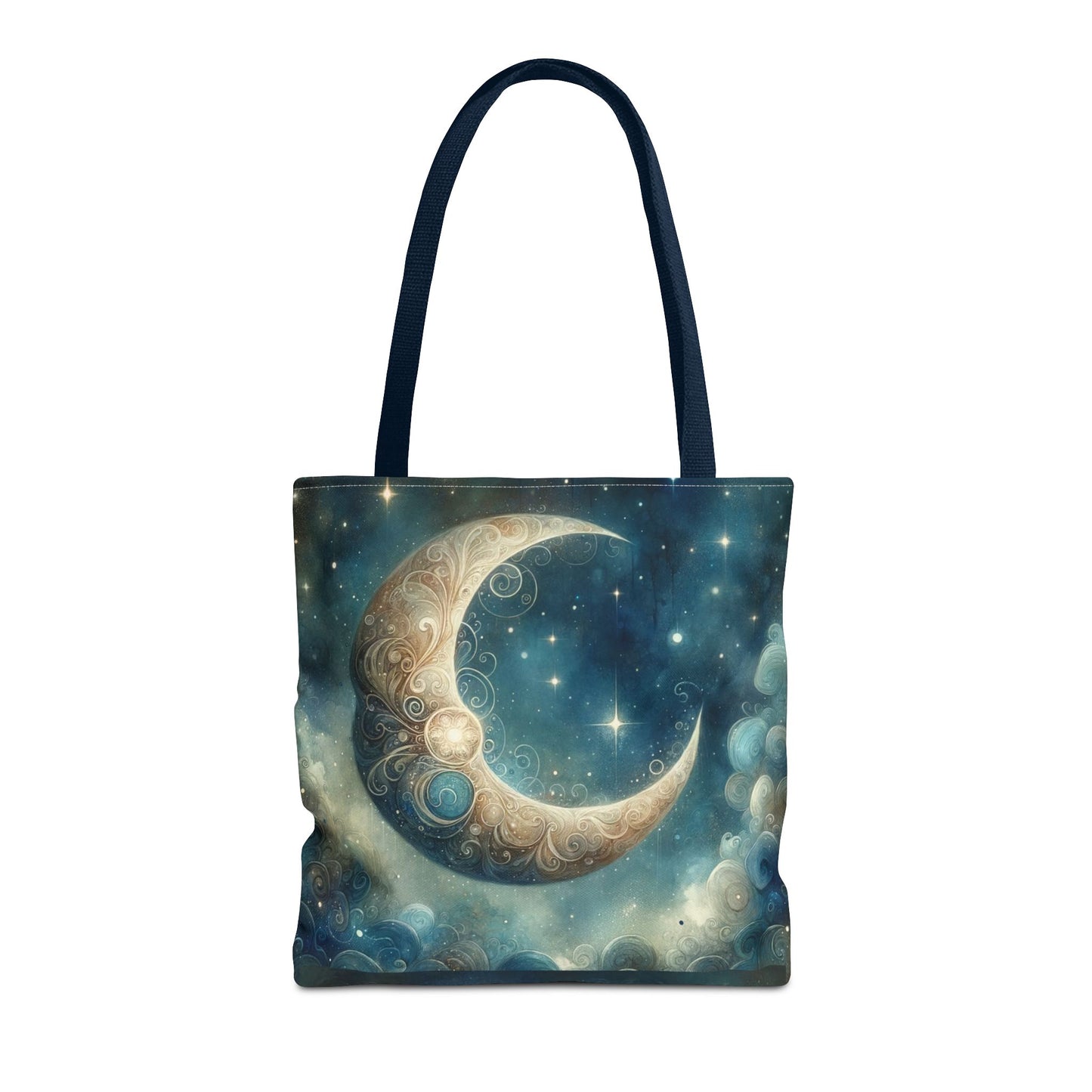 Cosmic Moon Tote Bag, Celestial Shopper Bag, Astrology Gift, Starry Night Tote, Boho Chic Bag, Eco-Friendly Carryall