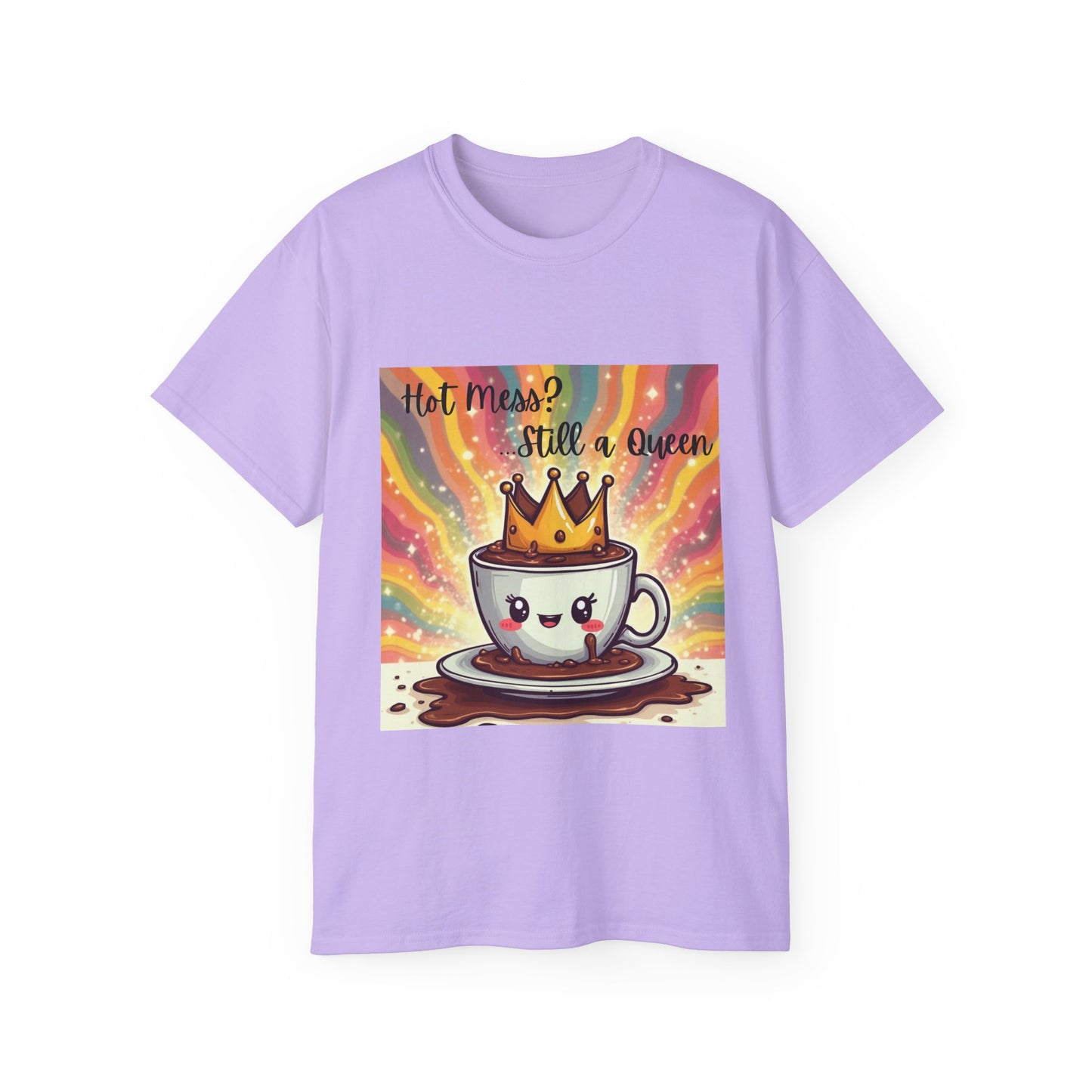 Queen Coffee Humor Tee, Unisex T-Shirt, Gift for Her, Funny Coffee Lover Shirt, Birthday Gift, Casual Everyday Wear