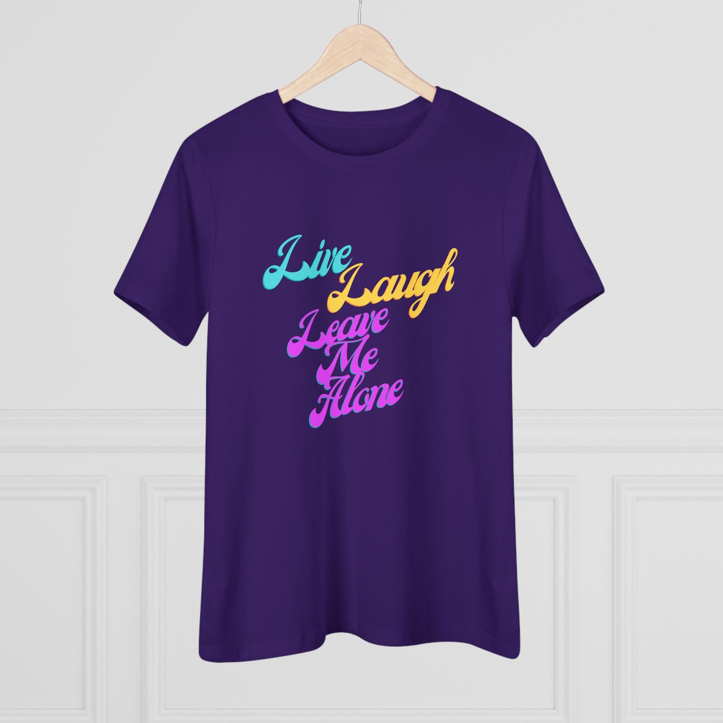 Live Laugh Leave Me Alone T-Shirt | Funny Sarcastic Retro Tee | Anti-Motivational Shirt | Pastel Aesthetic Graphic Tee | Introvert Gift