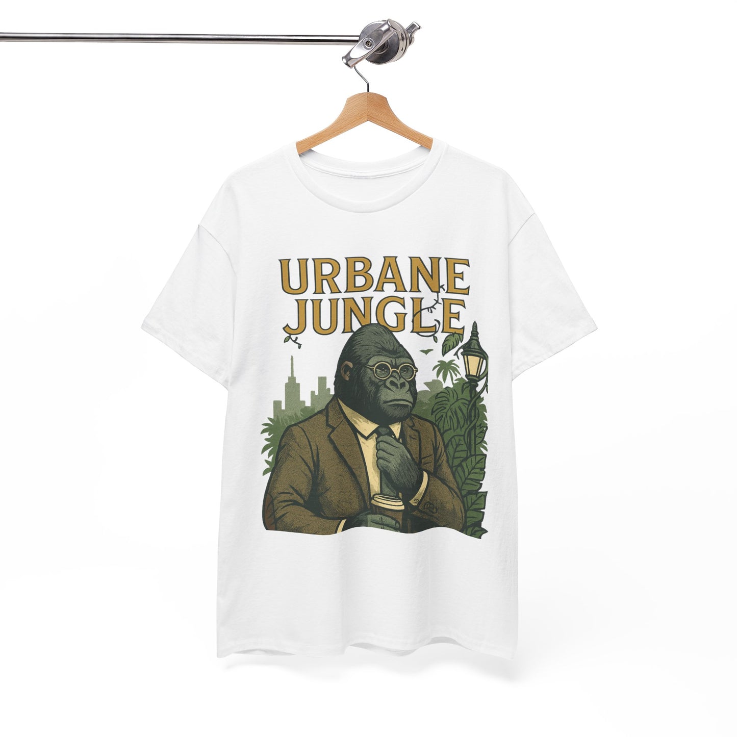 Professor Gorilla Art Tee | Urbane Jungle – Quirky City |Jungle Pun T-Shirt | Daonna Apparel