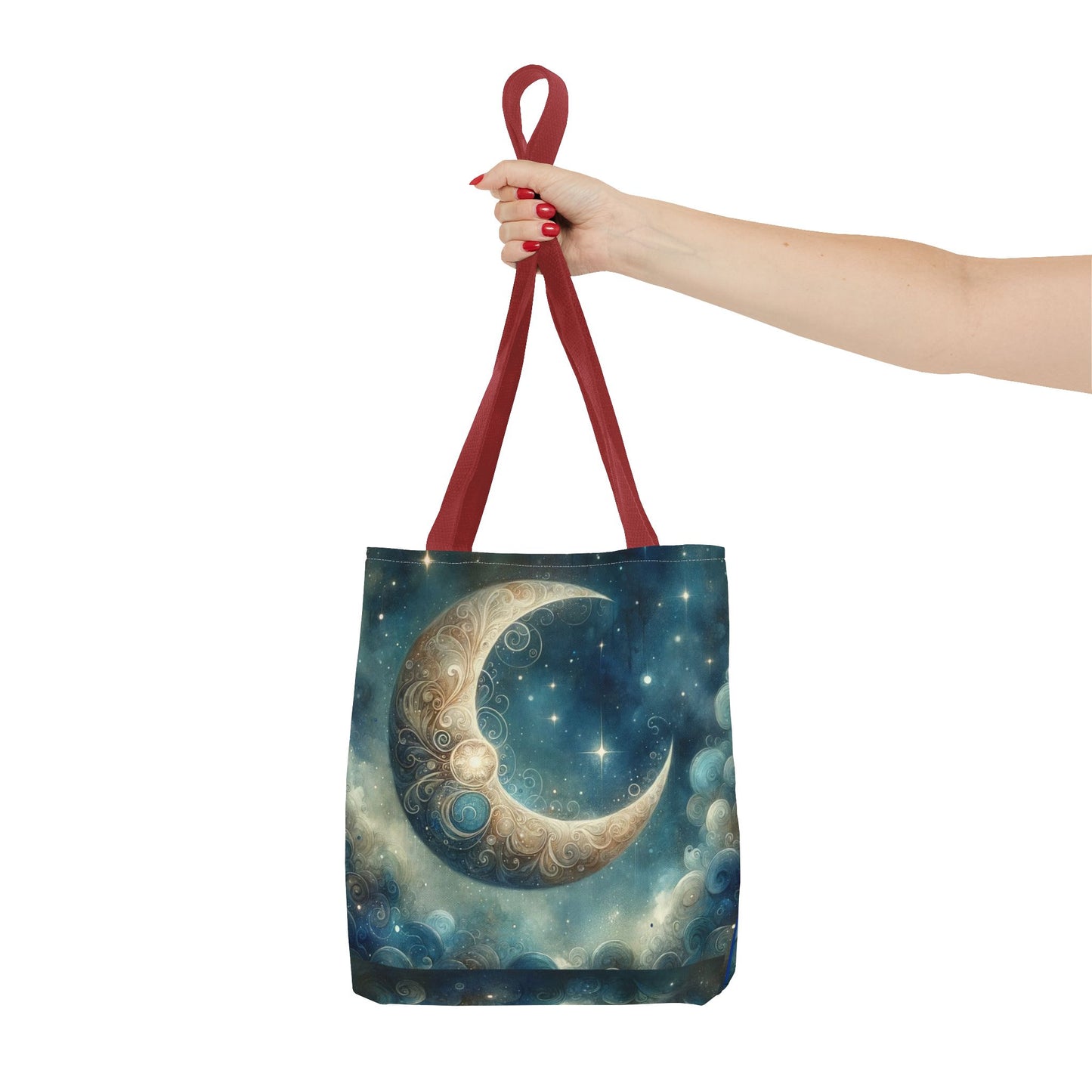 Cosmic Moon Tote Bag, Celestial Shopper Bag, Astrology Gift, Starry Night Tote, Boho Chic Bag, Eco-Friendly Carryall
