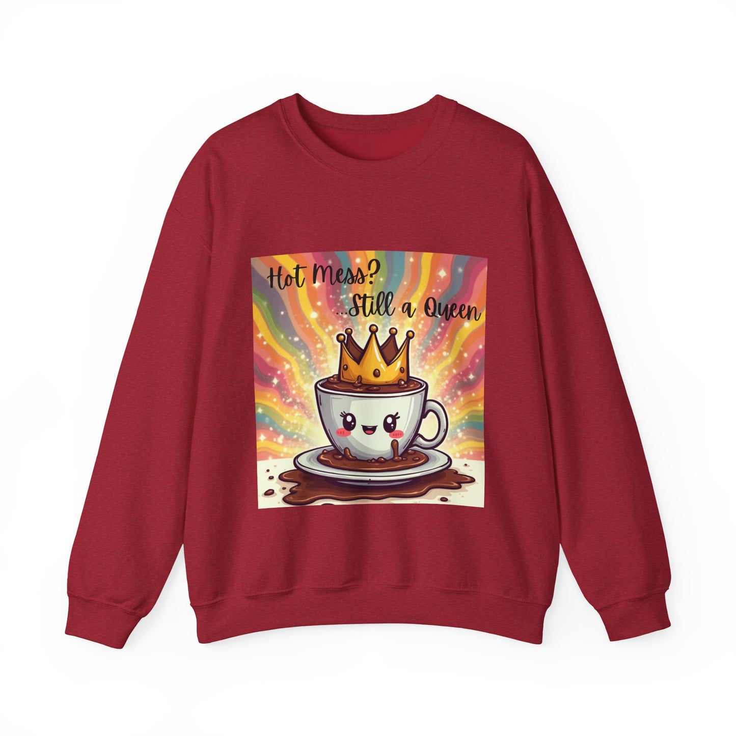 Cute Coffee Queen Sweatshirt, Funny Graphic Crewneck, Gift for Coffee Lovers, Inside Jokes, Casual Style