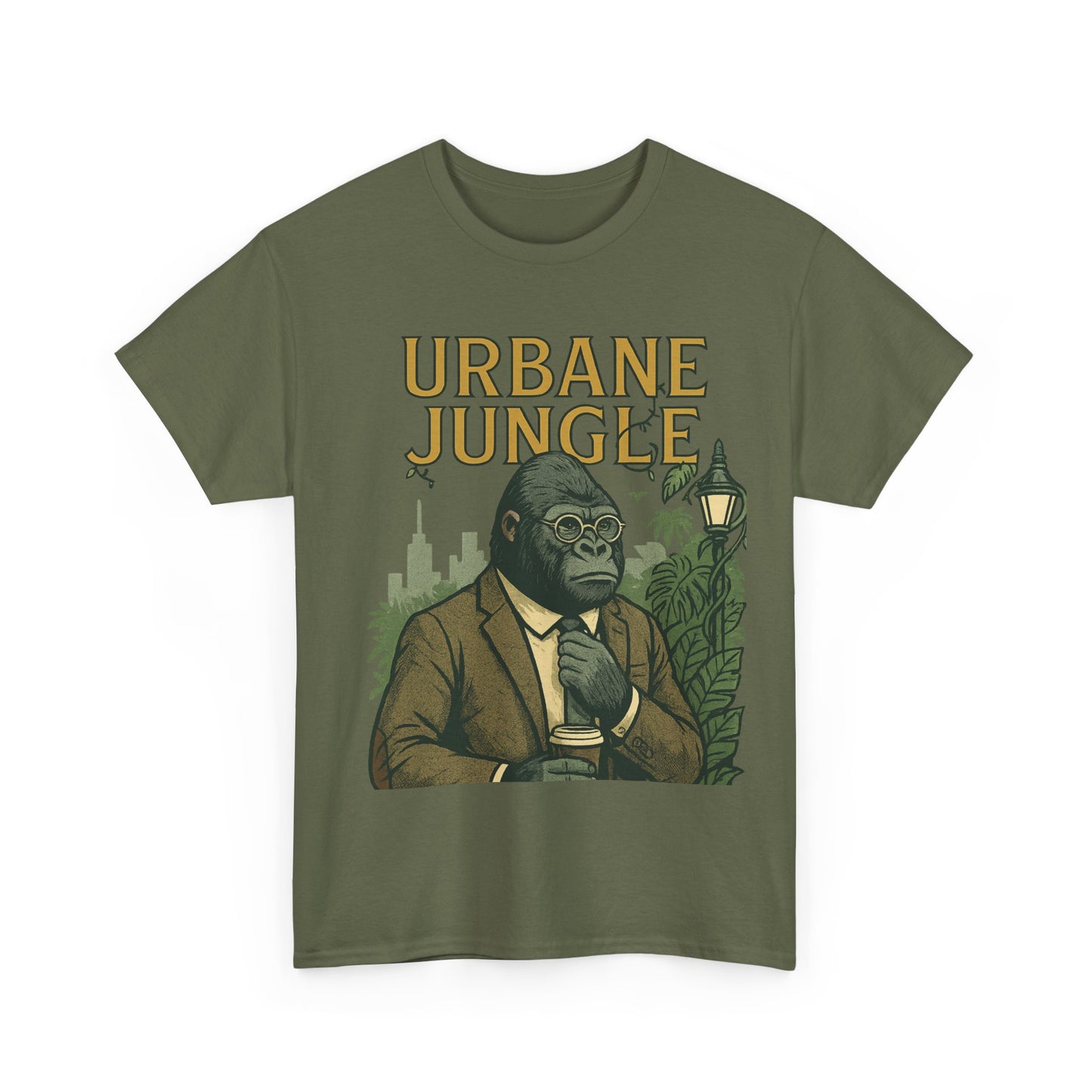Professor Gorilla Art Tee | Urbane Jungle – Quirky City |Jungle Pun T-Shirt | Daonna Apparel