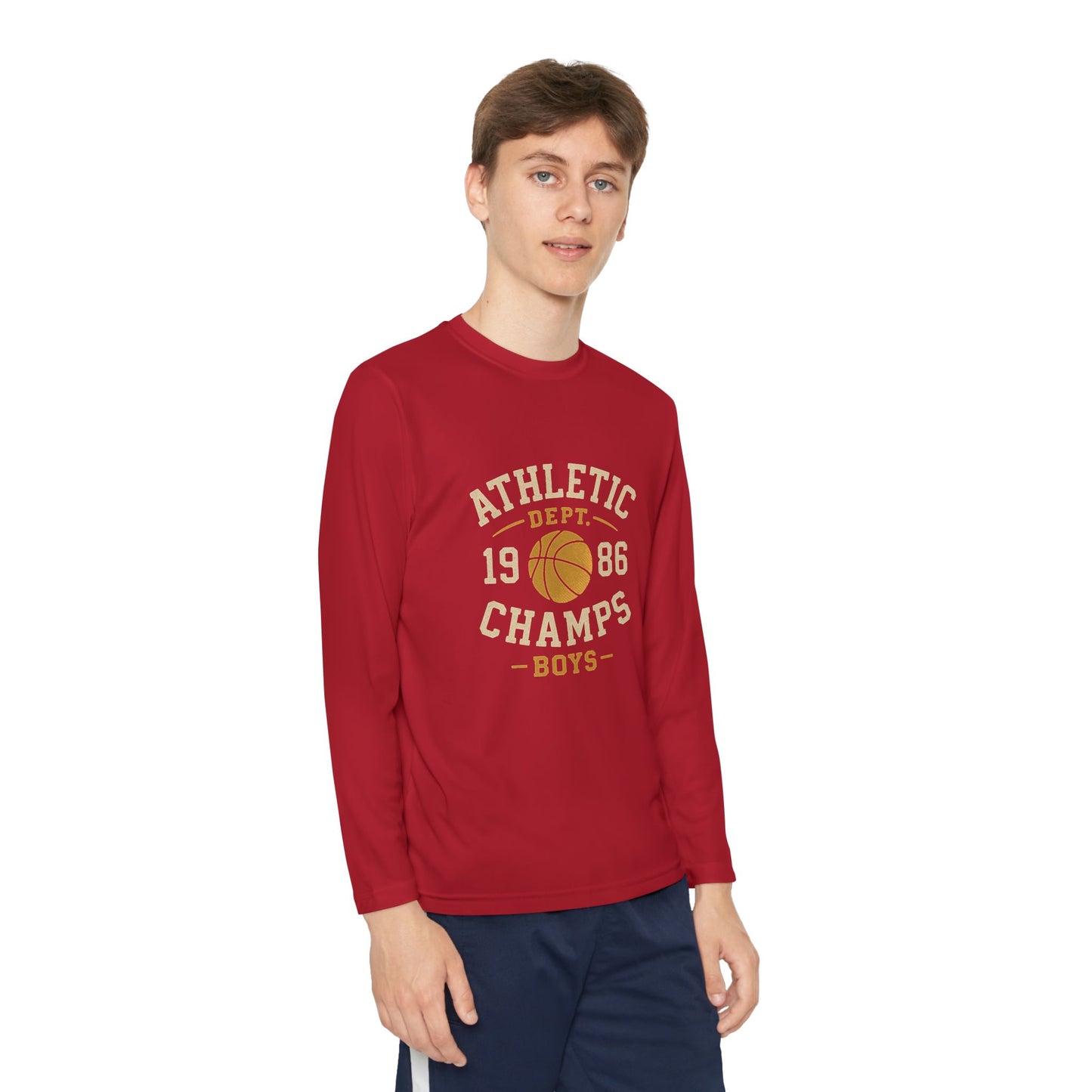 Youth Athletic Long Sleeve Tee - Perfect for Sports, School, Gifts, Birthdays, Team Outfits, Basketball Fans, Boys Activewear