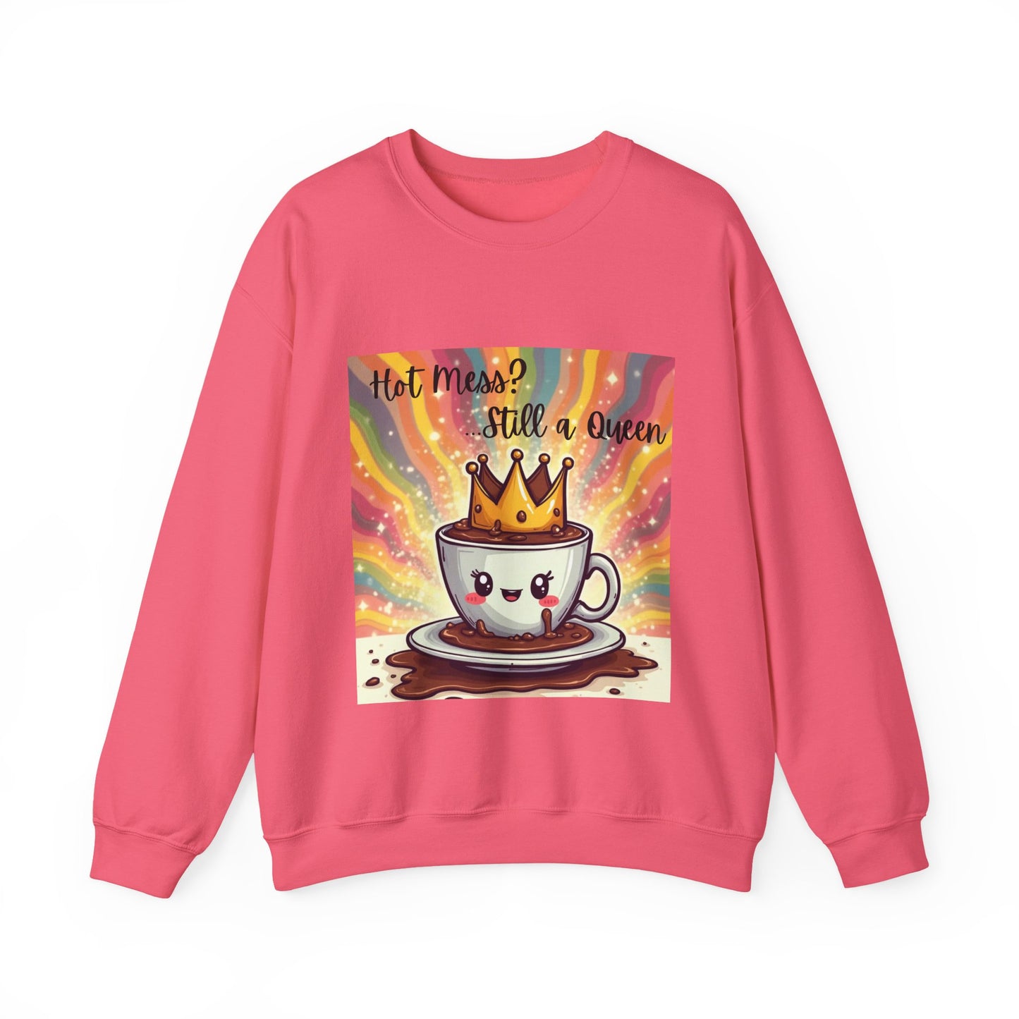 Cute Coffee Queen Sweatshirt, Funny Graphic Crewneck, Gift for Coffee Lovers, Inside Jokes, Casual Style