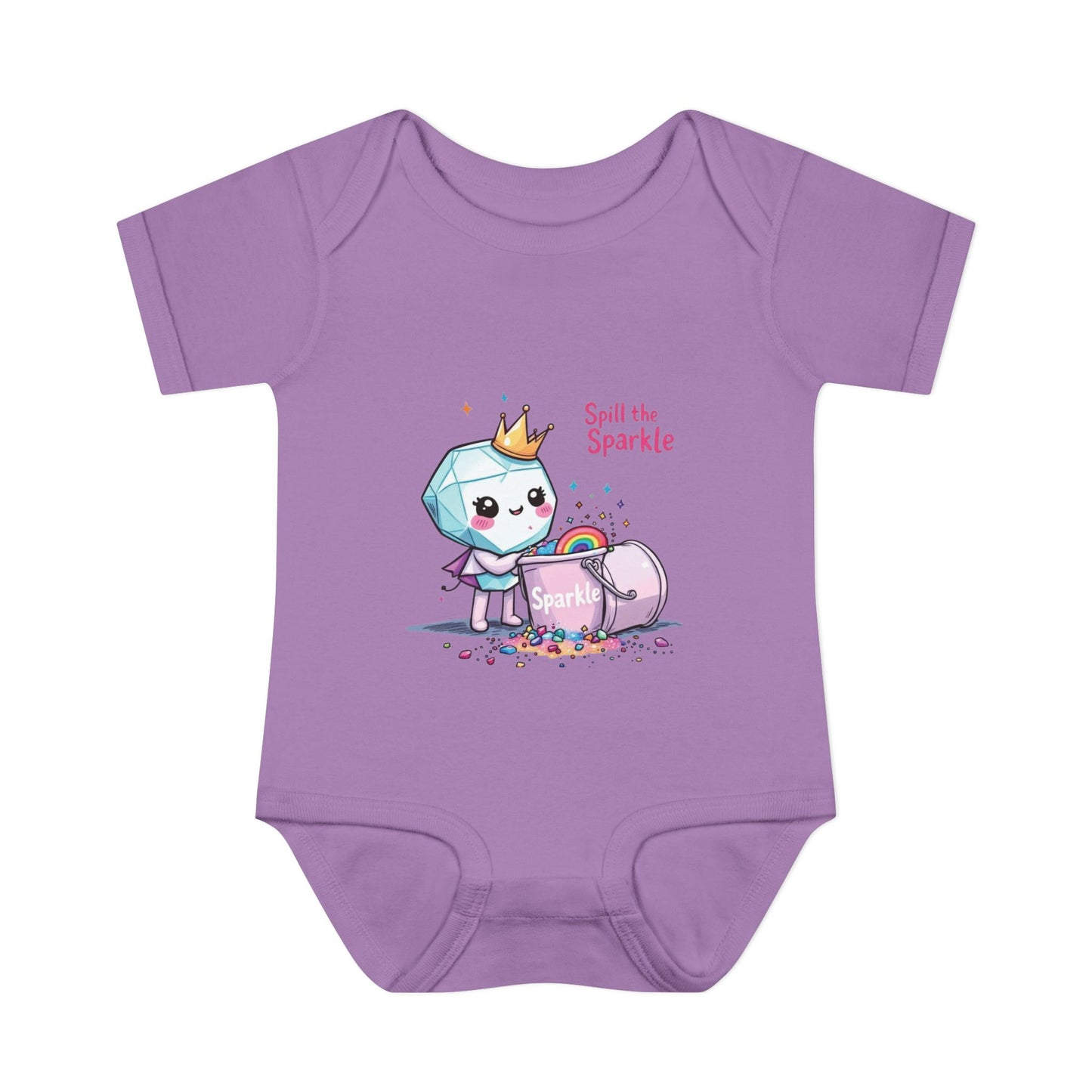 Kawaii Baby Bodysuit, Spill the Sparkle Onesie, Infant Romper, Newborn Outfit, Colorful Baby Clothes
