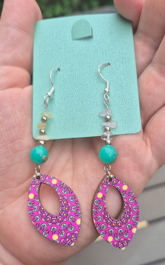 Geo Pink Earrings