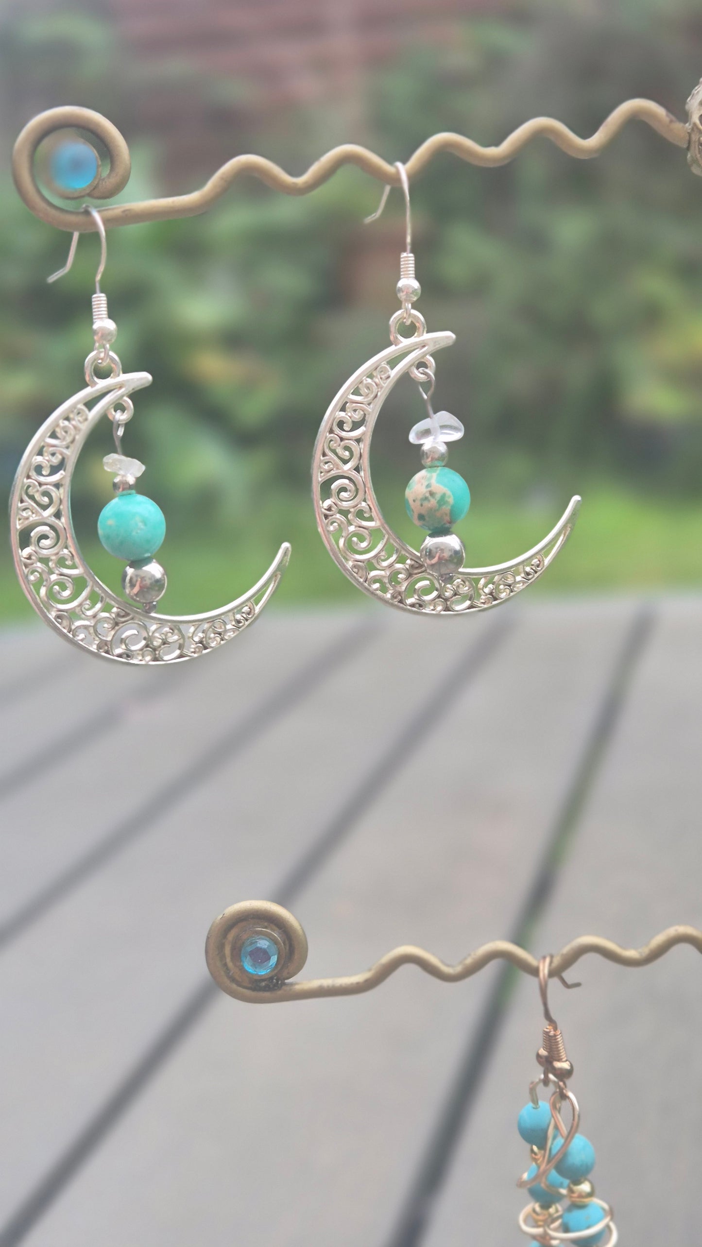 Filigree Crescent Earrings