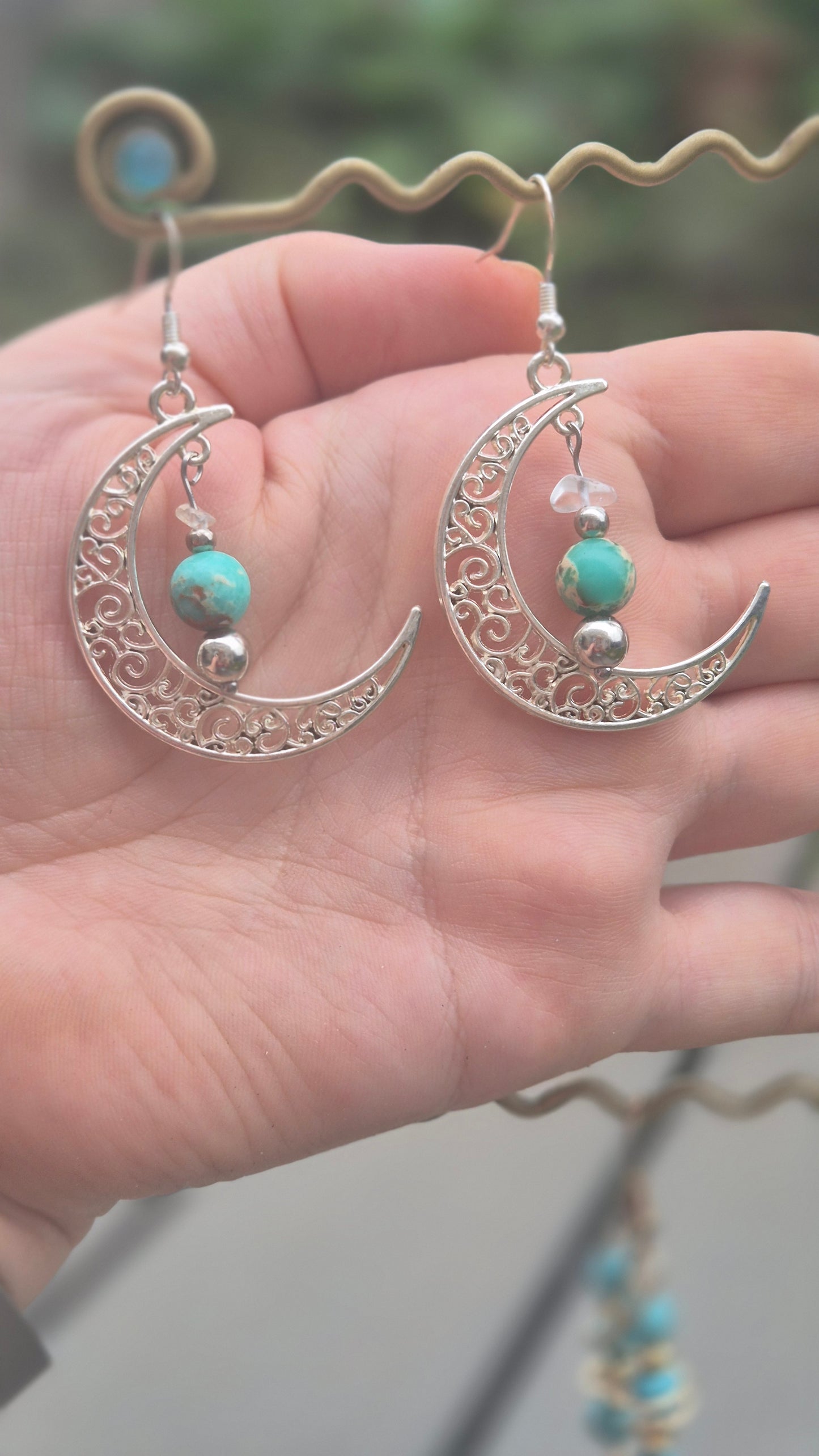Filigree Crescent Earrings