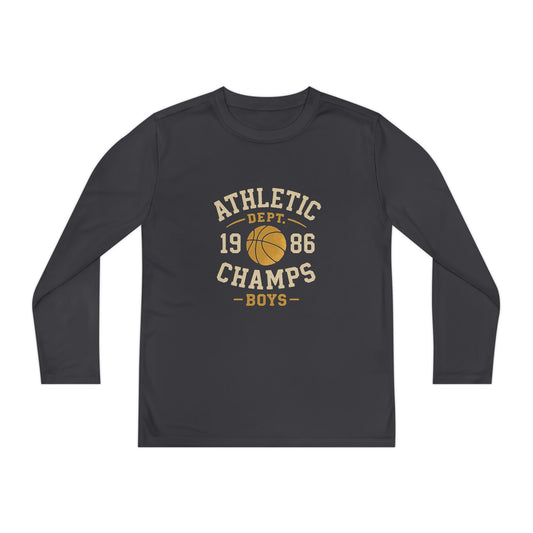 Youth Athletic Long Sleeve Tee - Perfect for Sports, School, Gifts, Birthdays, Team Outfits, Basketball Fans, Boys Activewear
