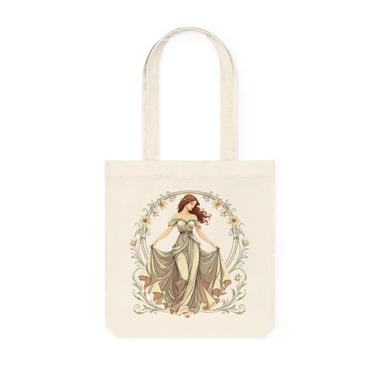Art Deco Goddess Tote Bag – Luxe Vintage Muse – Eco-Friendly Recycled Cotton Shopper