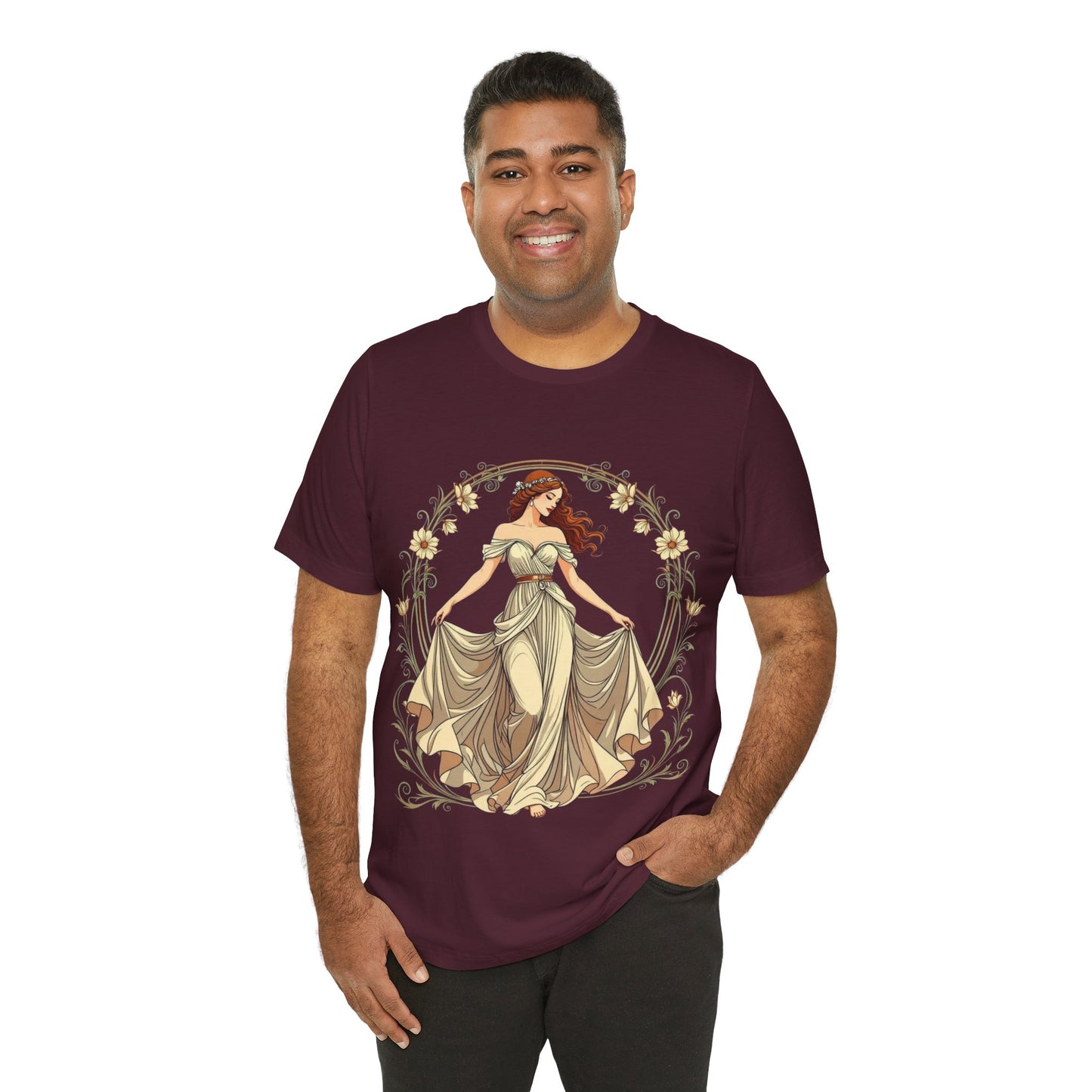 Art Deco Goddess T-Shirt – Luxe Vintage Muse – Glamorous Statement Tee
