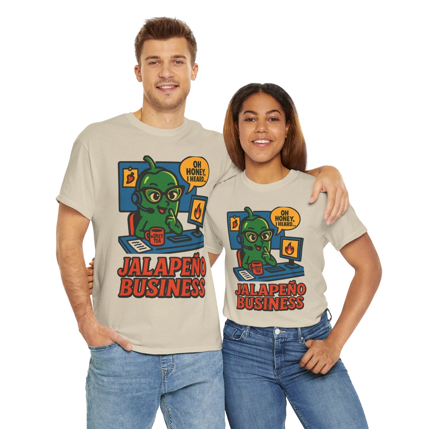 Jalapeño Business Pop Art Tee – Spicy Office Gossip Graphic T-Shirt