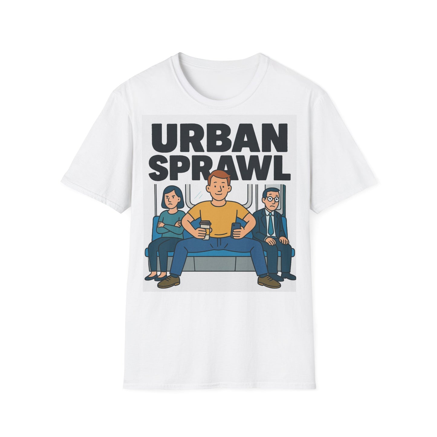 Urban Sprawl Unisex Softstyle T-Shirt - Urban Life Tee, Streetwear, Casual Wear, Gift for City Lovers, Graphic Novelty Shirt