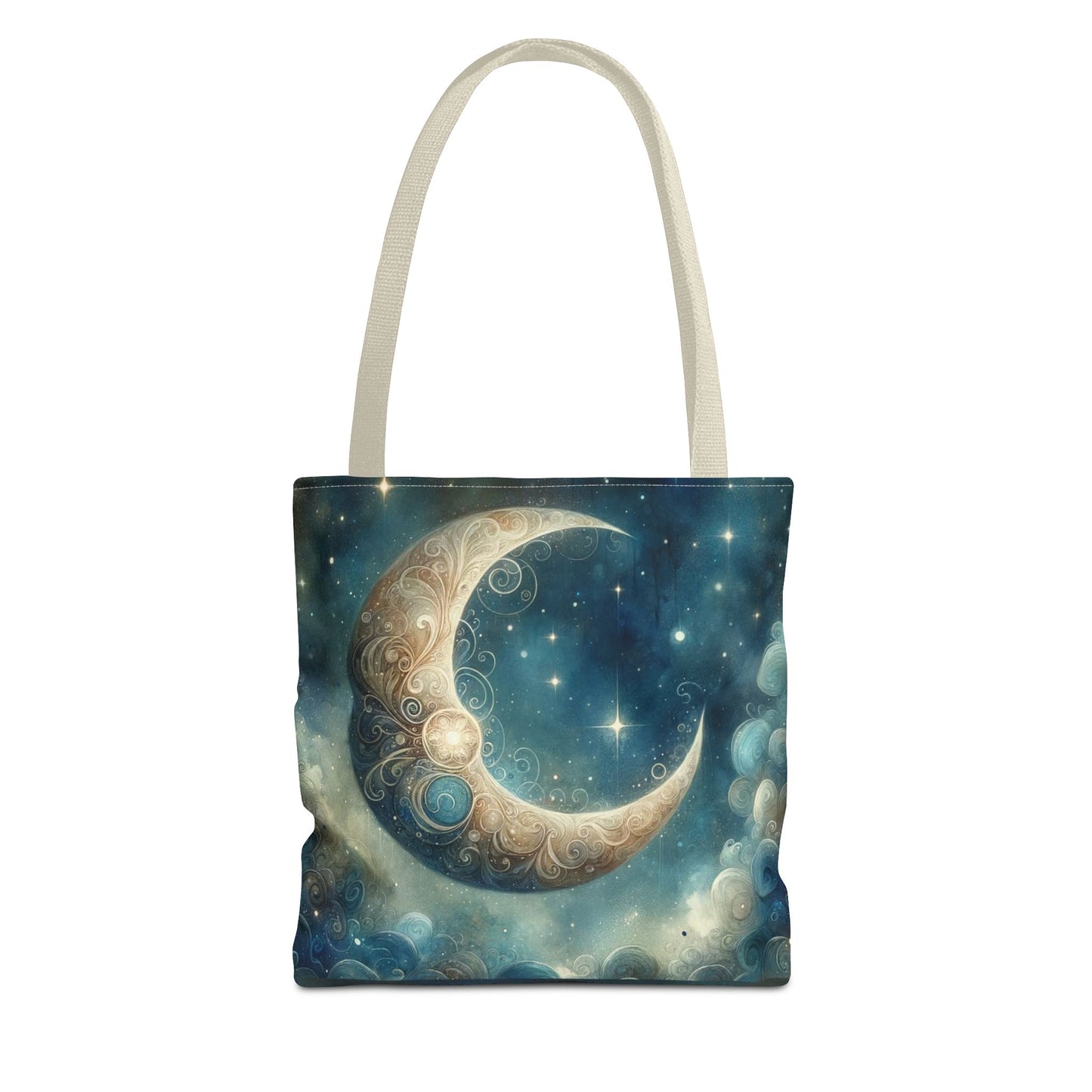 Cosmic Moon Tote Bag, Celestial Shopper Bag, Astrology Gift, Starry Night Tote, Boho Chic Bag, Eco-Friendly Carryall