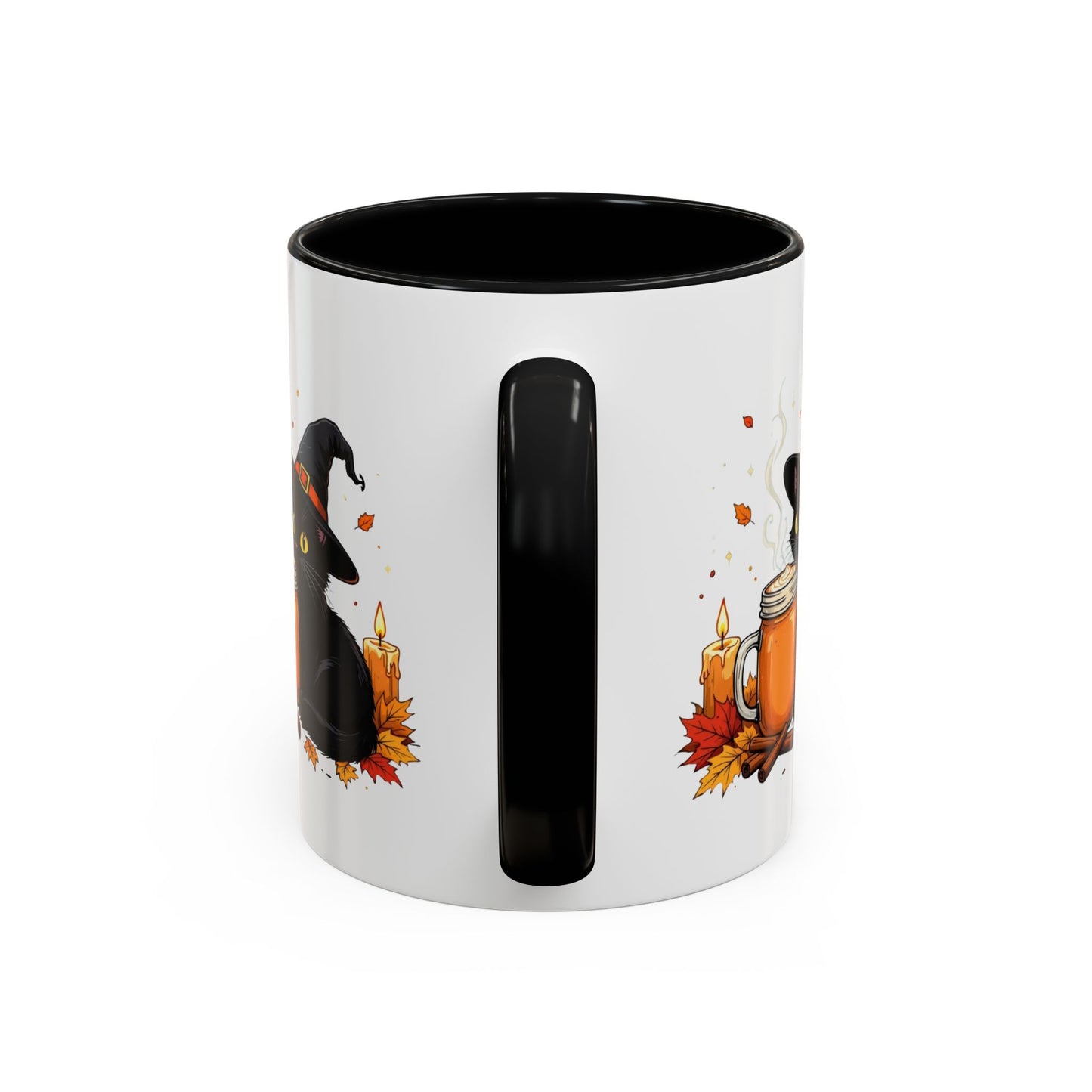 Halloween Cat Coffee Mug, Spooky Hot Drink Cup, Witch Themed Coffee Mug, Autumn Decor Gift, Cat Lover Mug