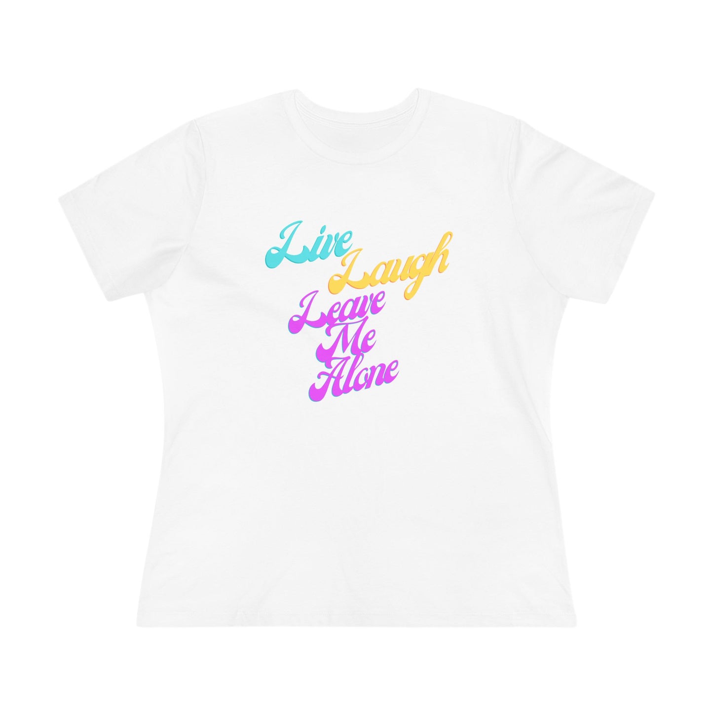 Live Laugh Leave Me Alone T-Shirt | Funny Sarcastic Retro Tee | Anti-Motivational Shirt | Pastel Aesthetic Graphic Tee | Introvert Gift