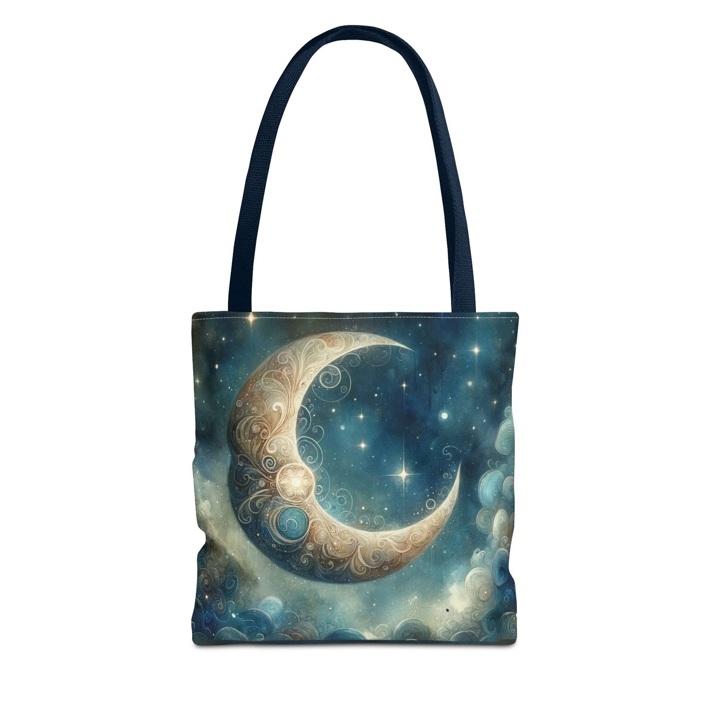 Cosmic Moon Tote Bag, Celestial Shopper Bag, Astrology Gift, Starry Night Tote, Boho Chic Bag, Eco-Friendly Carryall