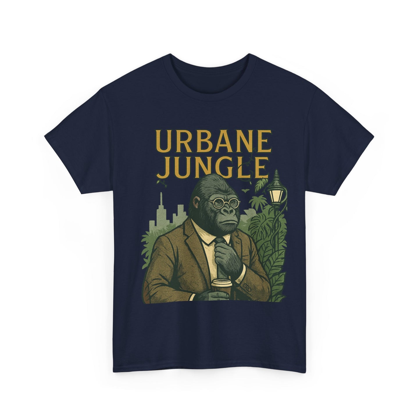Professor Gorilla Art Tee | Urbane Jungle – Quirky City |Jungle Pun T-Shirt | Daonna Apparel