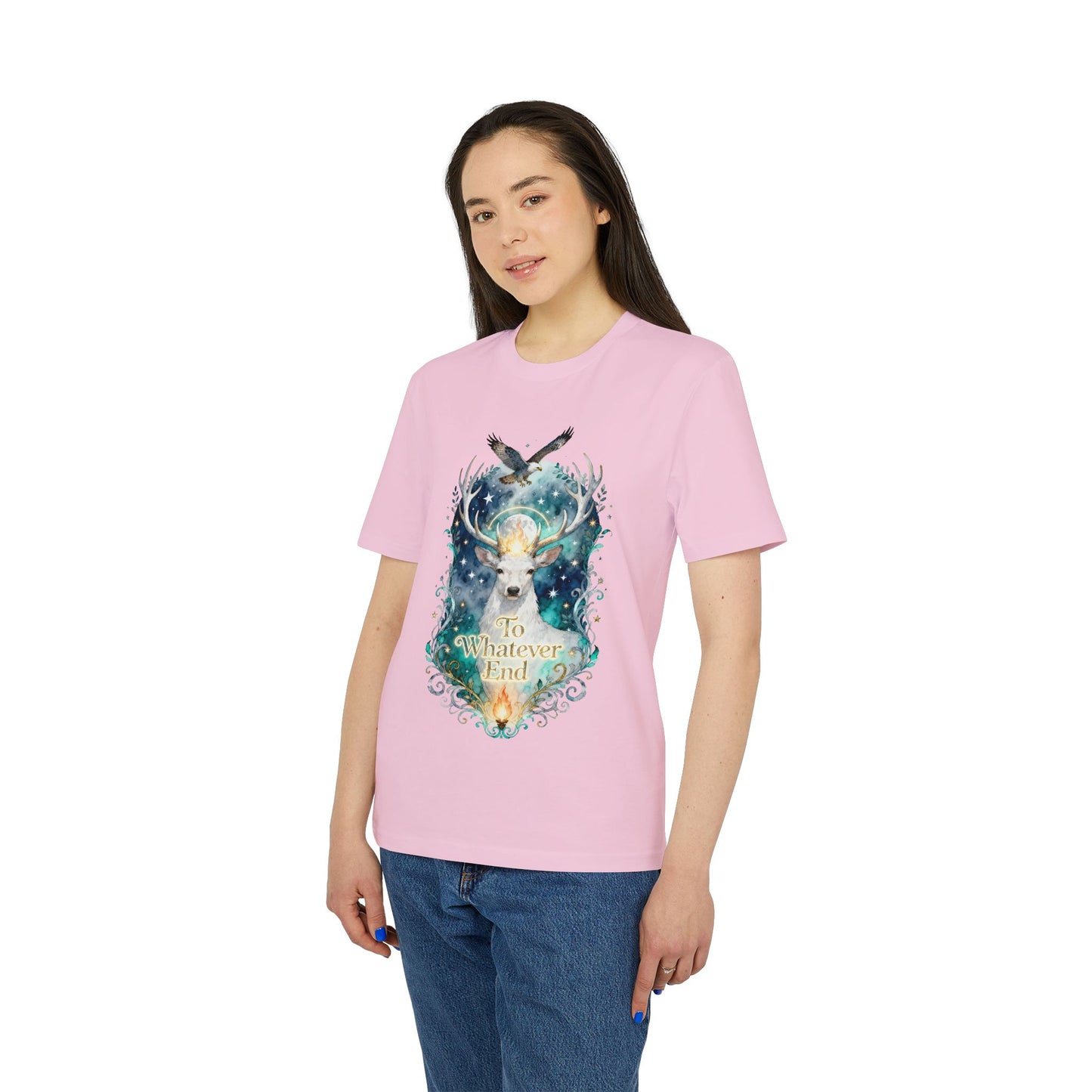 Mystical Stag & Hawk "To Whatever End" Unisex Tee | Fantasy-Inspired Shirt for Book Lovers - TOG fans