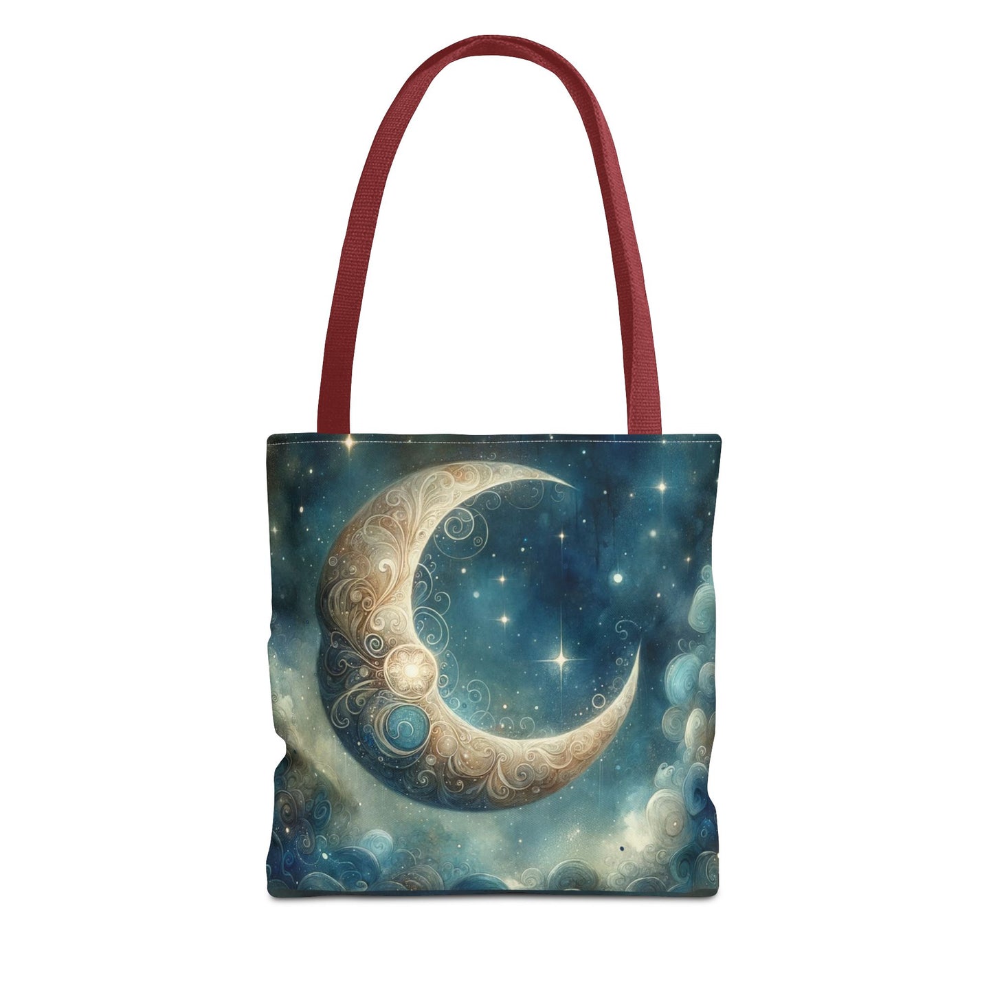 Cosmic Moon Tote Bag, Celestial Shopper Bag, Astrology Gift, Starry Night Tote, Boho Chic Bag, Eco-Friendly Carryall