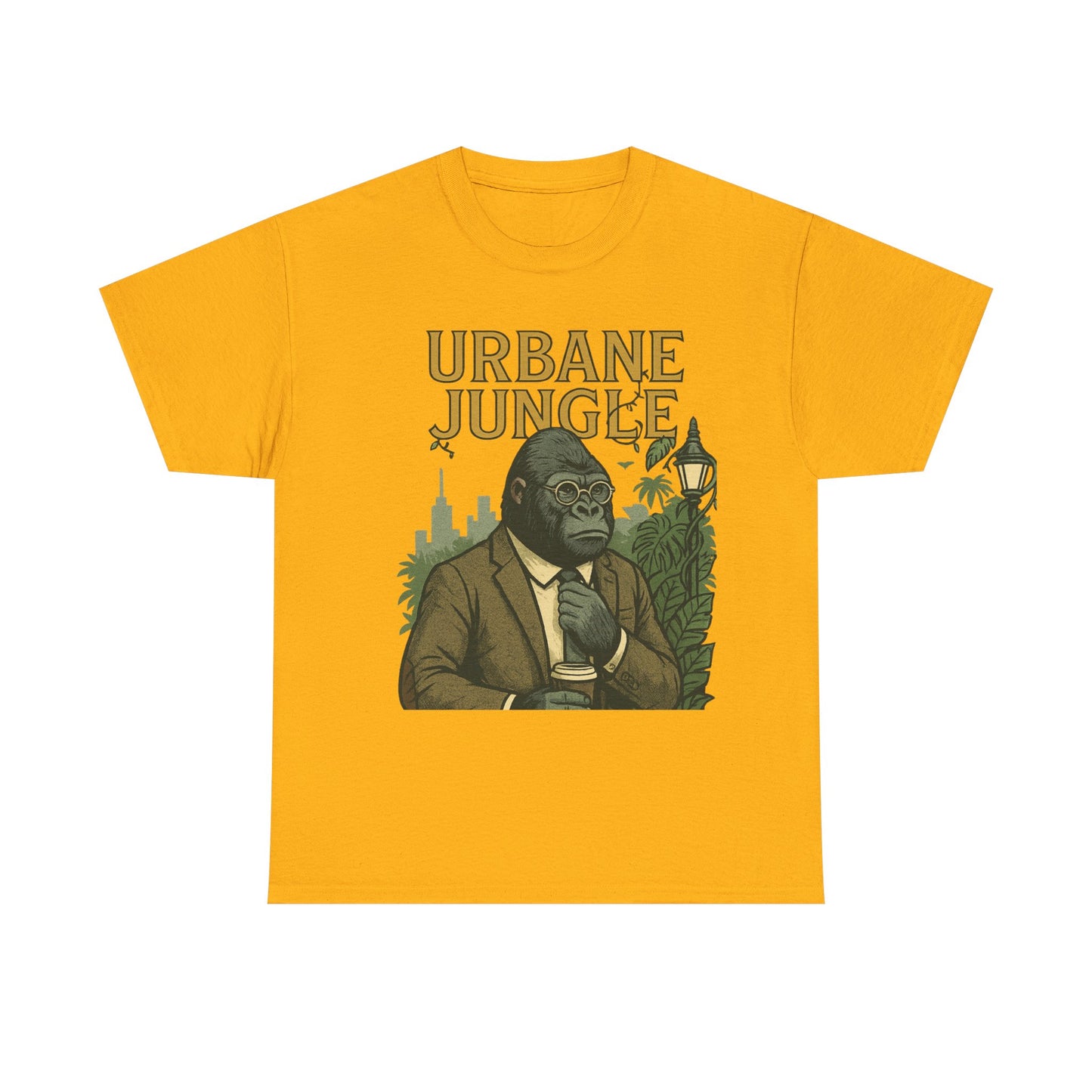 Professor Gorilla Art Tee | Urbane Jungle – Quirky City |Jungle Pun T-Shirt | Daonna Apparel
