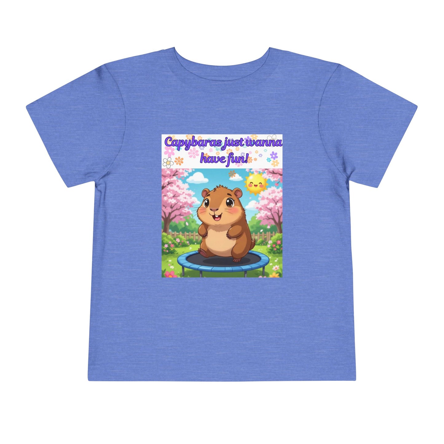 Cute Toddler Tee - Capybara Just Wanna Have Fun, Children's Shirt, Playful Tee, Gift for Kids, Summer Outfit, Birthday Gift