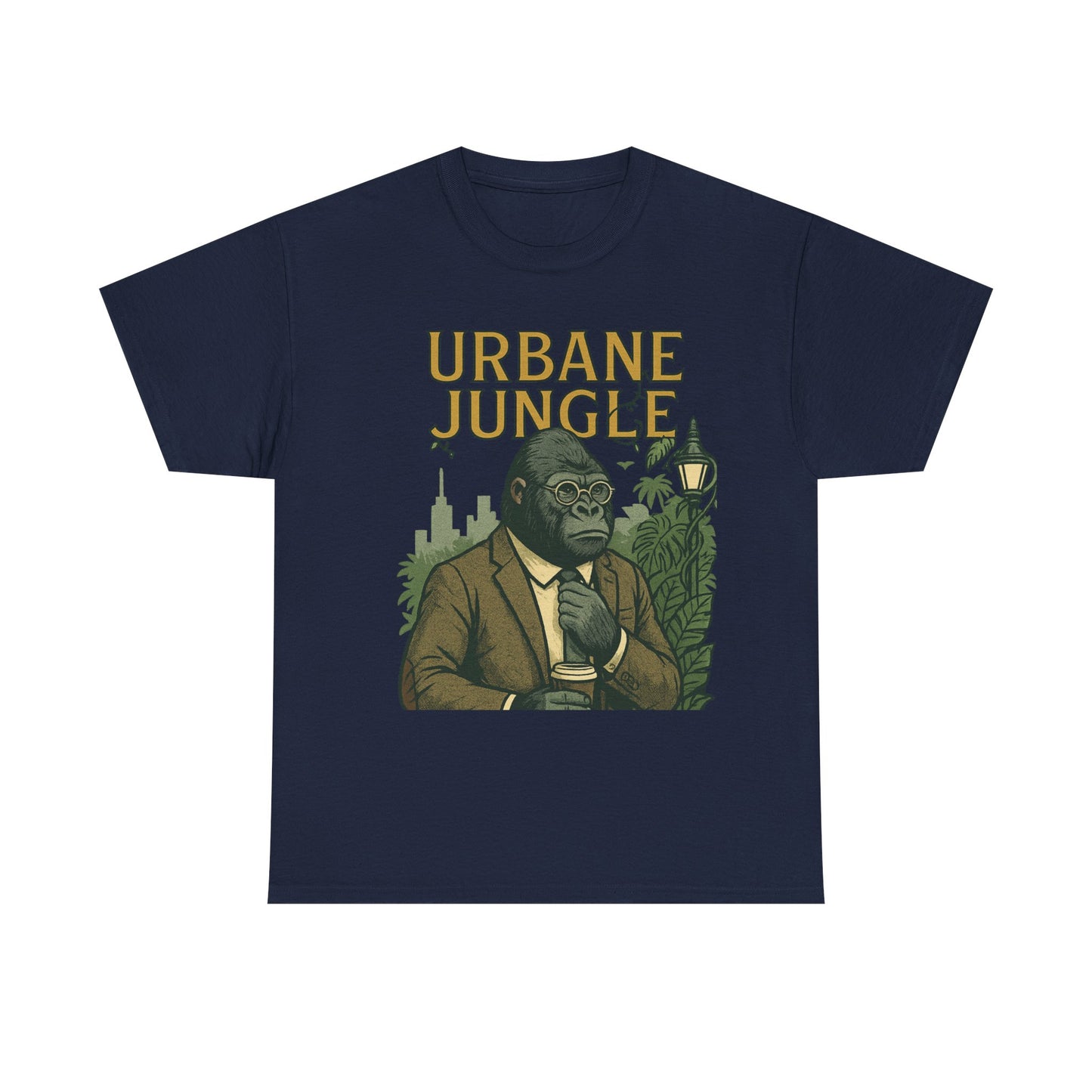 Professor Gorilla Art Tee | Urbane Jungle – Quirky City |Jungle Pun T-Shirt | Daonna Apparel